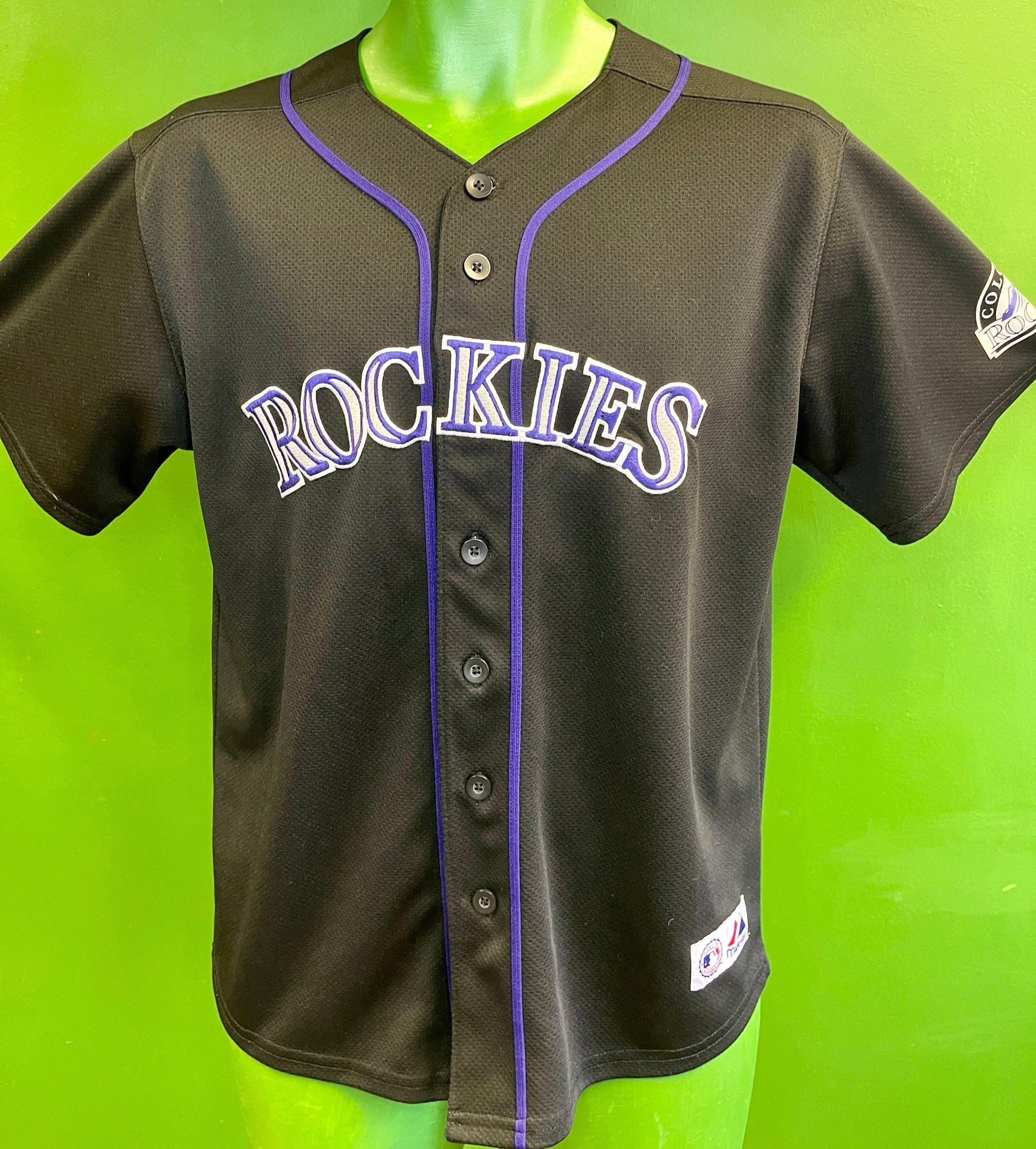 MLB Colorado Rockies Troy Tulowitzki #2 Majestic Stitched Jersey Youth Large 14-16