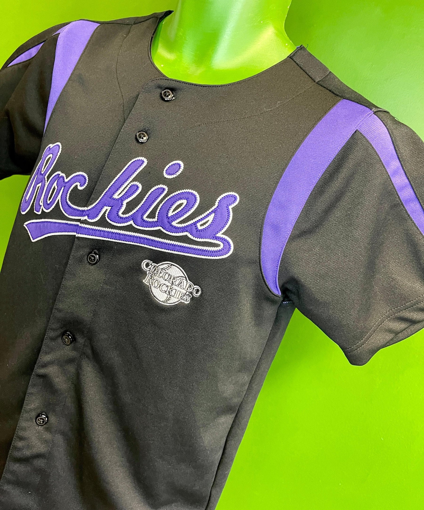 MLB Colorado Rockies True Fan Baseball Jersey Youth Medium 8