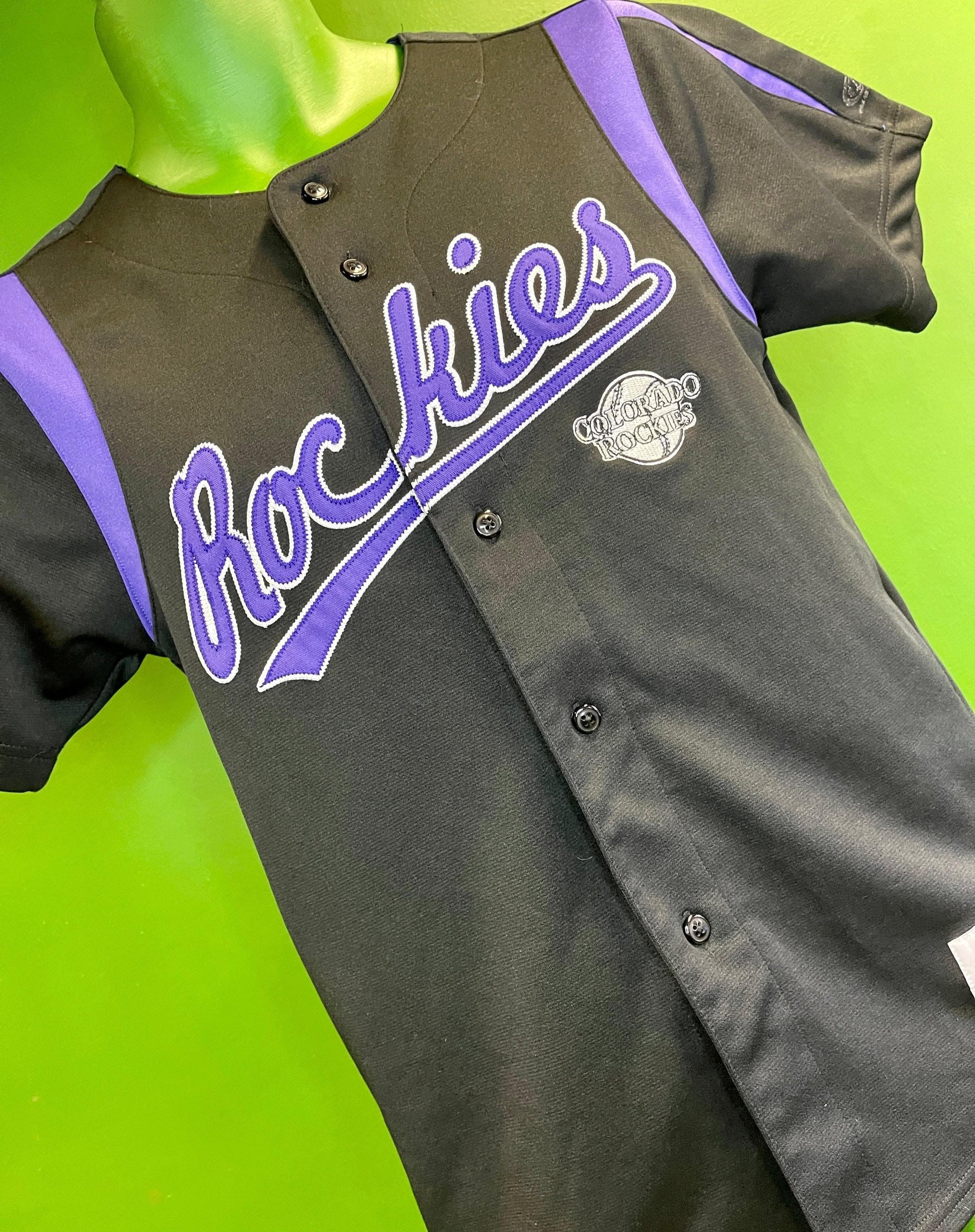 MLB Colorado Rockies True Fan Baseball Jersey Youth Medium 8