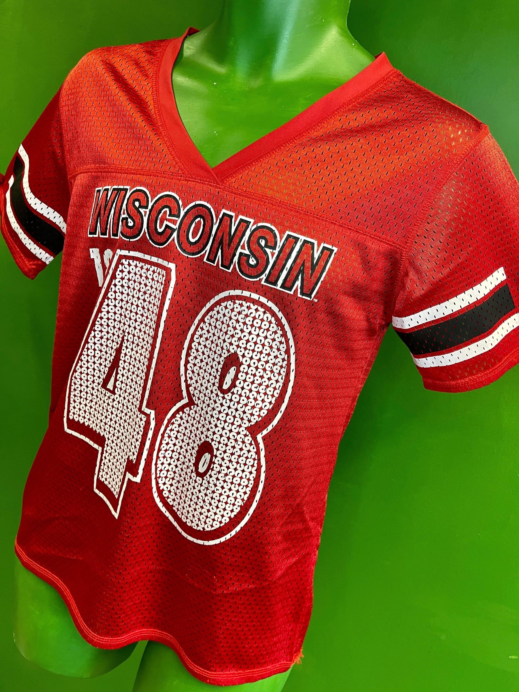 NCAA Wisconsin Badgers #48 Jersey Teen Girl Medium (7-9)