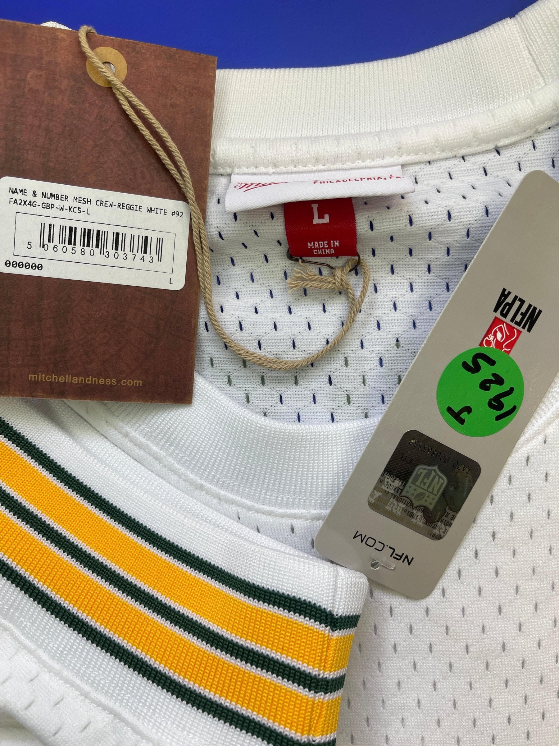 NFL Green Bay Packers Reggie White #92 Mitchell & Ness Jersey Men's Large NWT