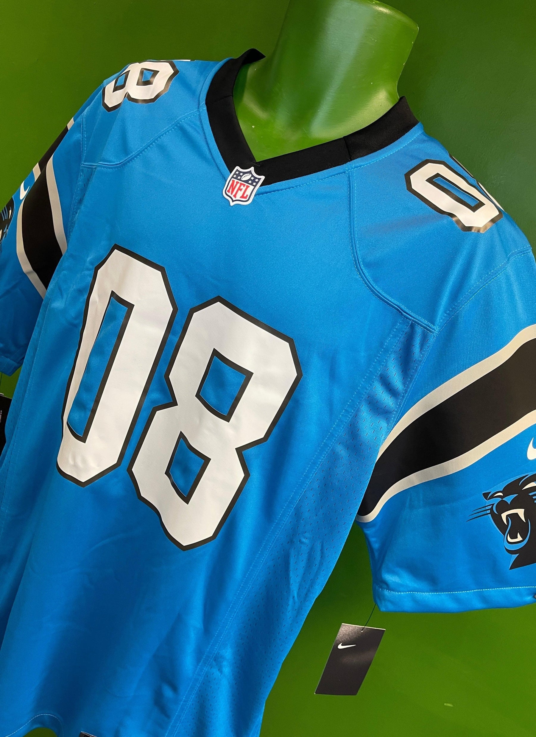 NFL Carolina Panthers Custom #08 Game Jersey Men's Large NWT