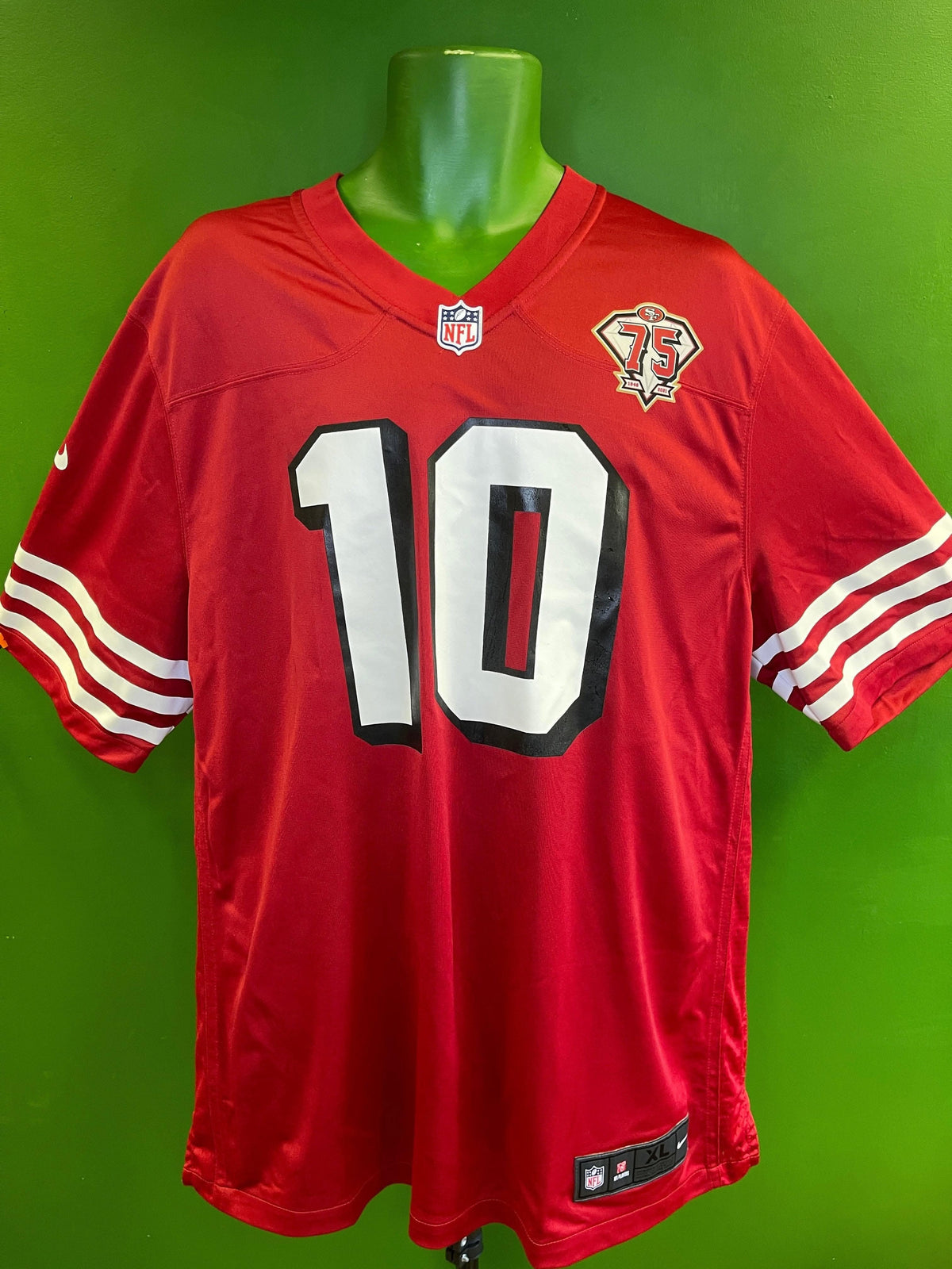 NFL San Francisco 49ers Jimmy Garoppolo #10 Game Jersey Men's X-Large NWT