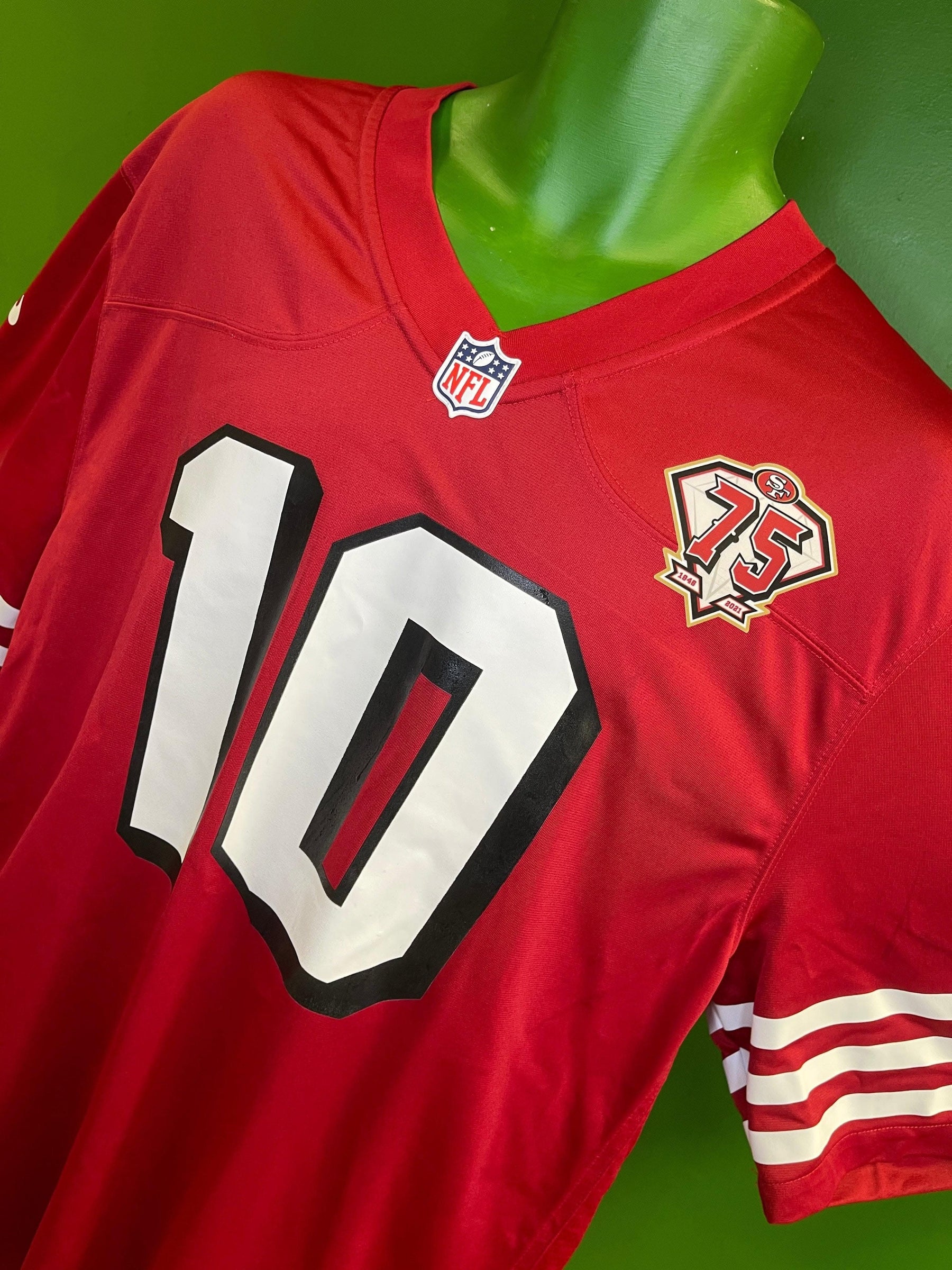 NFL San Francisco 49ers Jimmy Garoppolo #10 Game Jersey Men's X-Large NWT