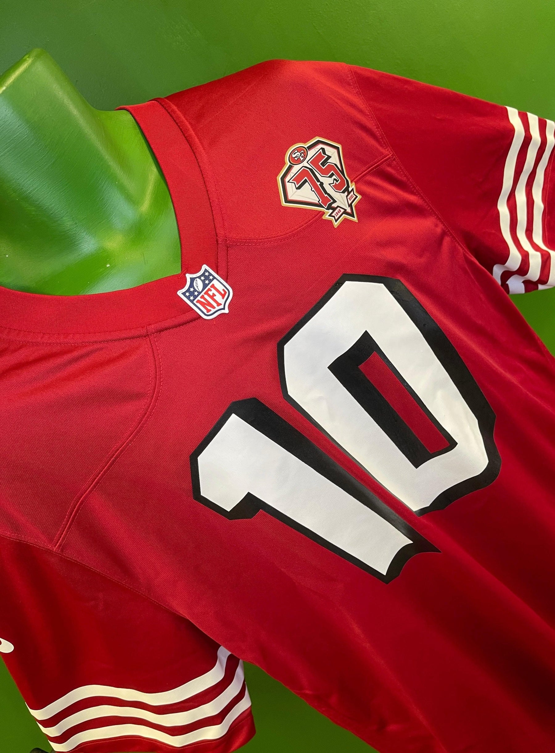 NFL San Francisco 49ers Jimmy Garoppolo #10 Game Jersey Men's X-Large NWT