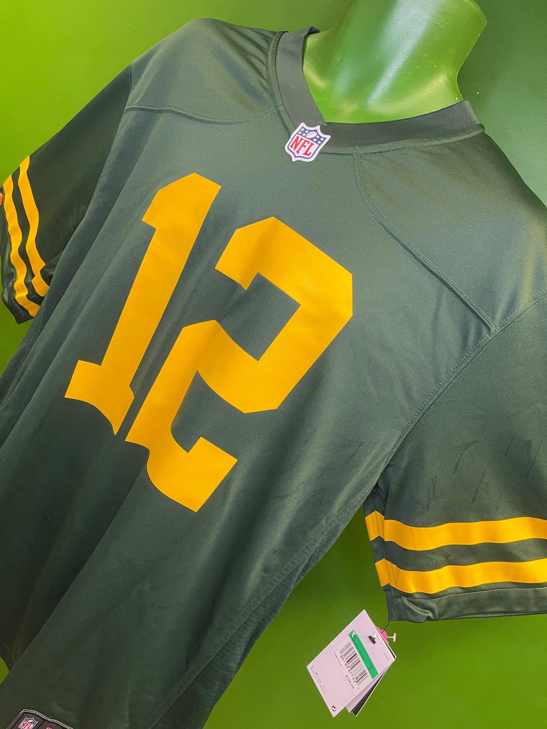 NFL Green Bay Packers Rodgers #12 50s Classic Game Jersey Men's X-Large NWT