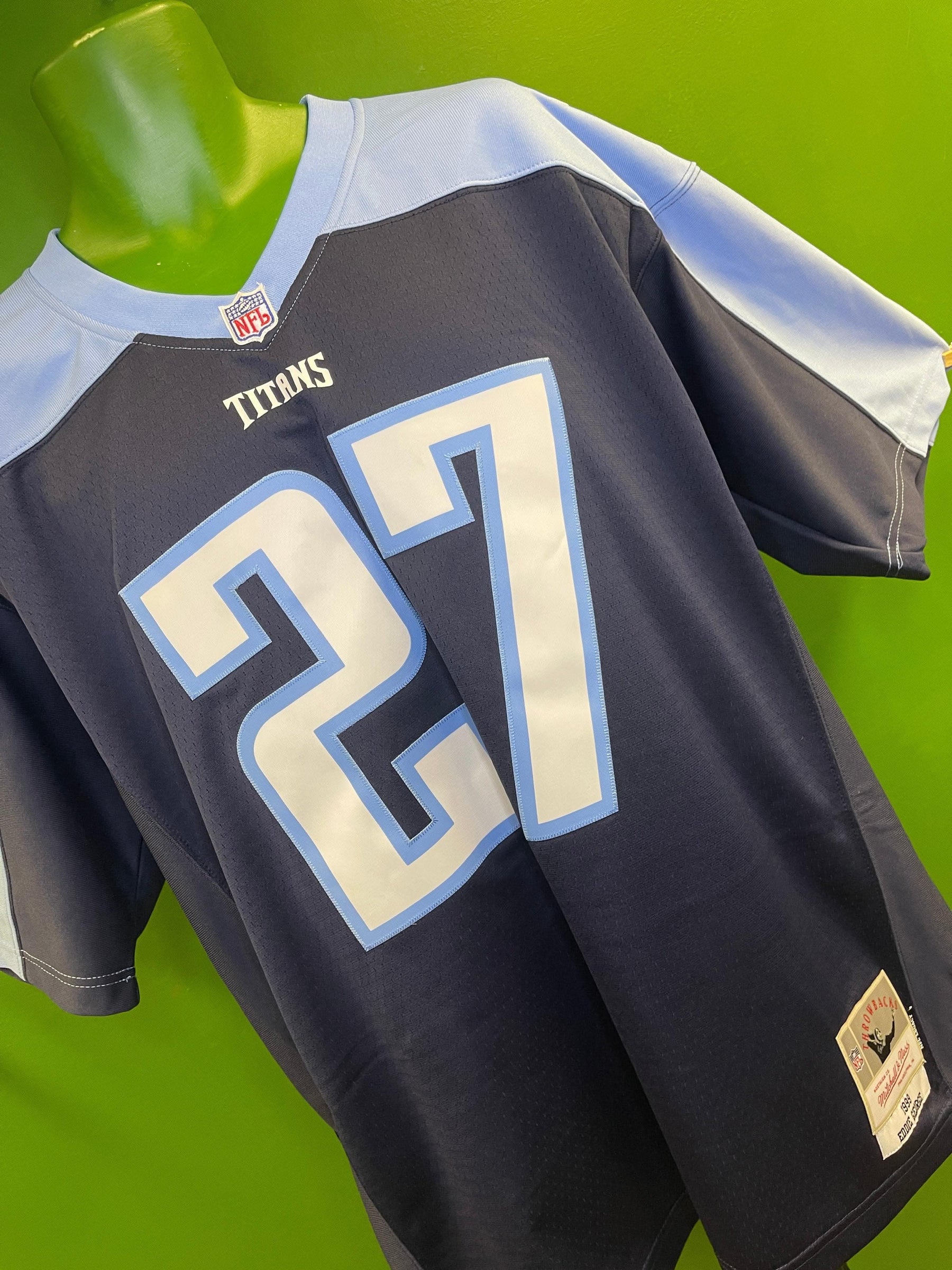 NFL Tennessee Titans Eddie George #27 Mitchell & Ness Throwback Jersey Stitched Men's 48 XL NWT