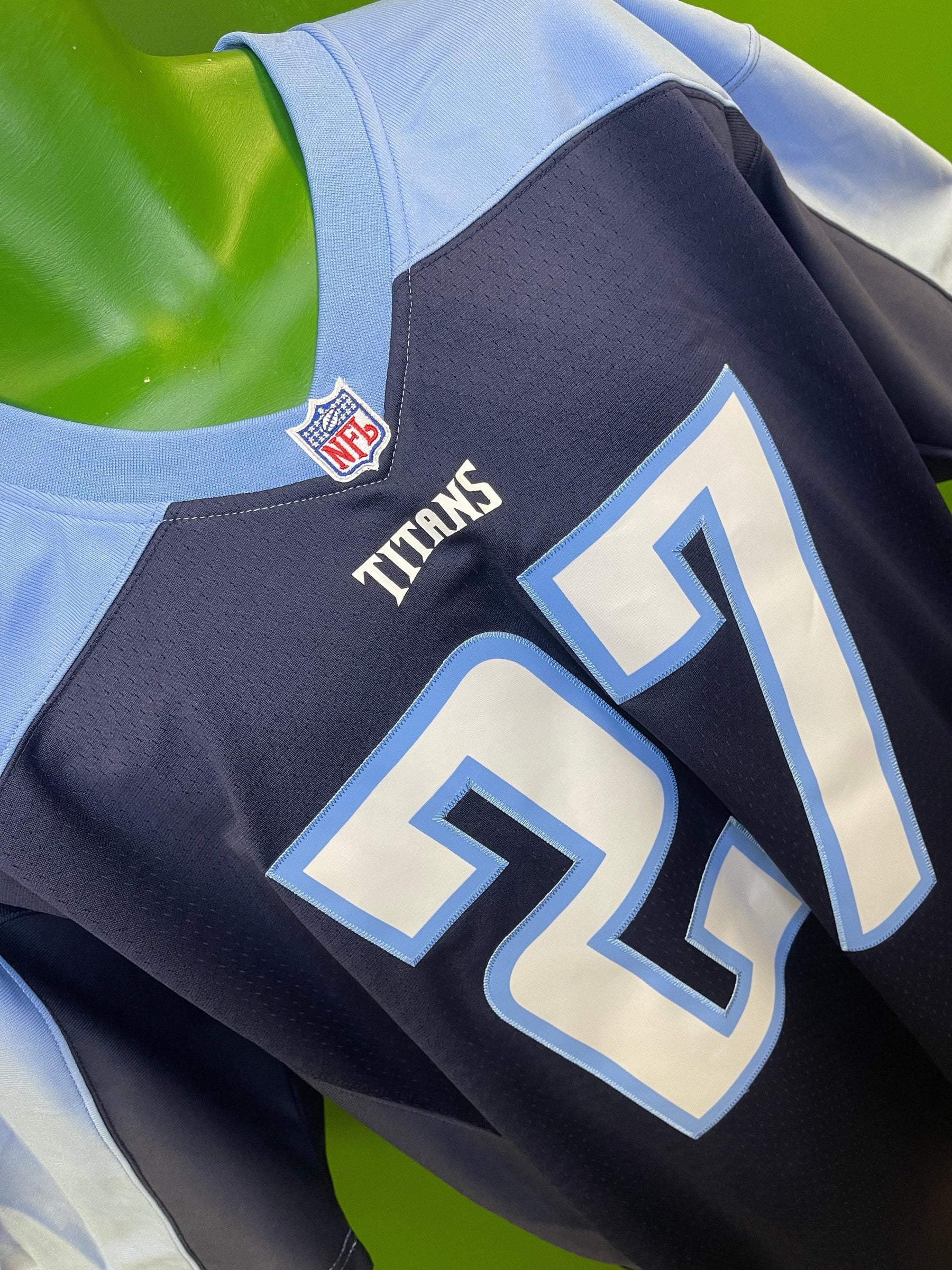 NFL Tennessee Titans Eddie George #27 Mitchell & Ness Throwback Jersey Stitched Men's 48 XL NWT