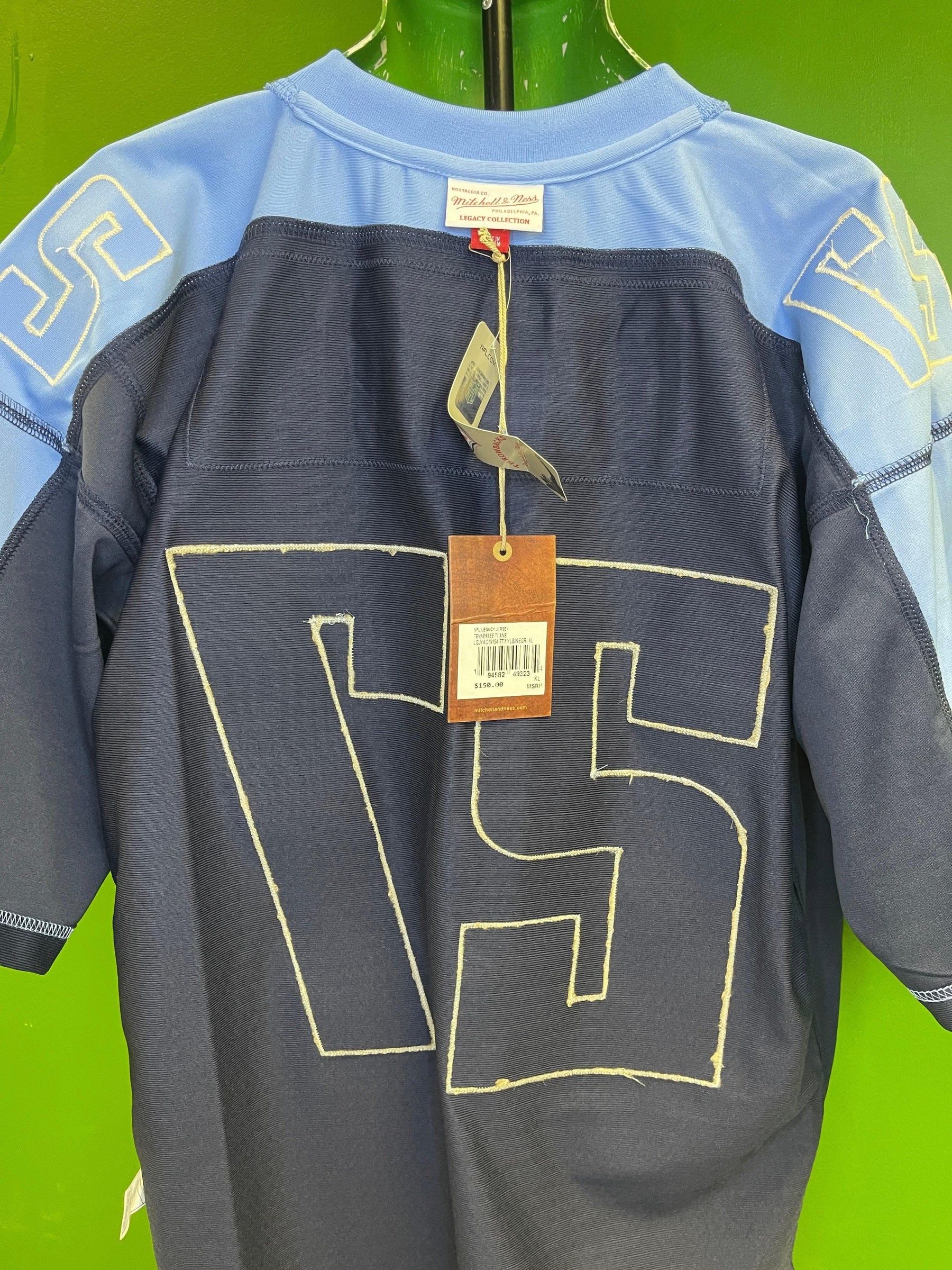 NFL Tennessee Titans Eddie George #27 Mitchell & Ness Throwback Jersey Stitched Men's 48 XL NWT