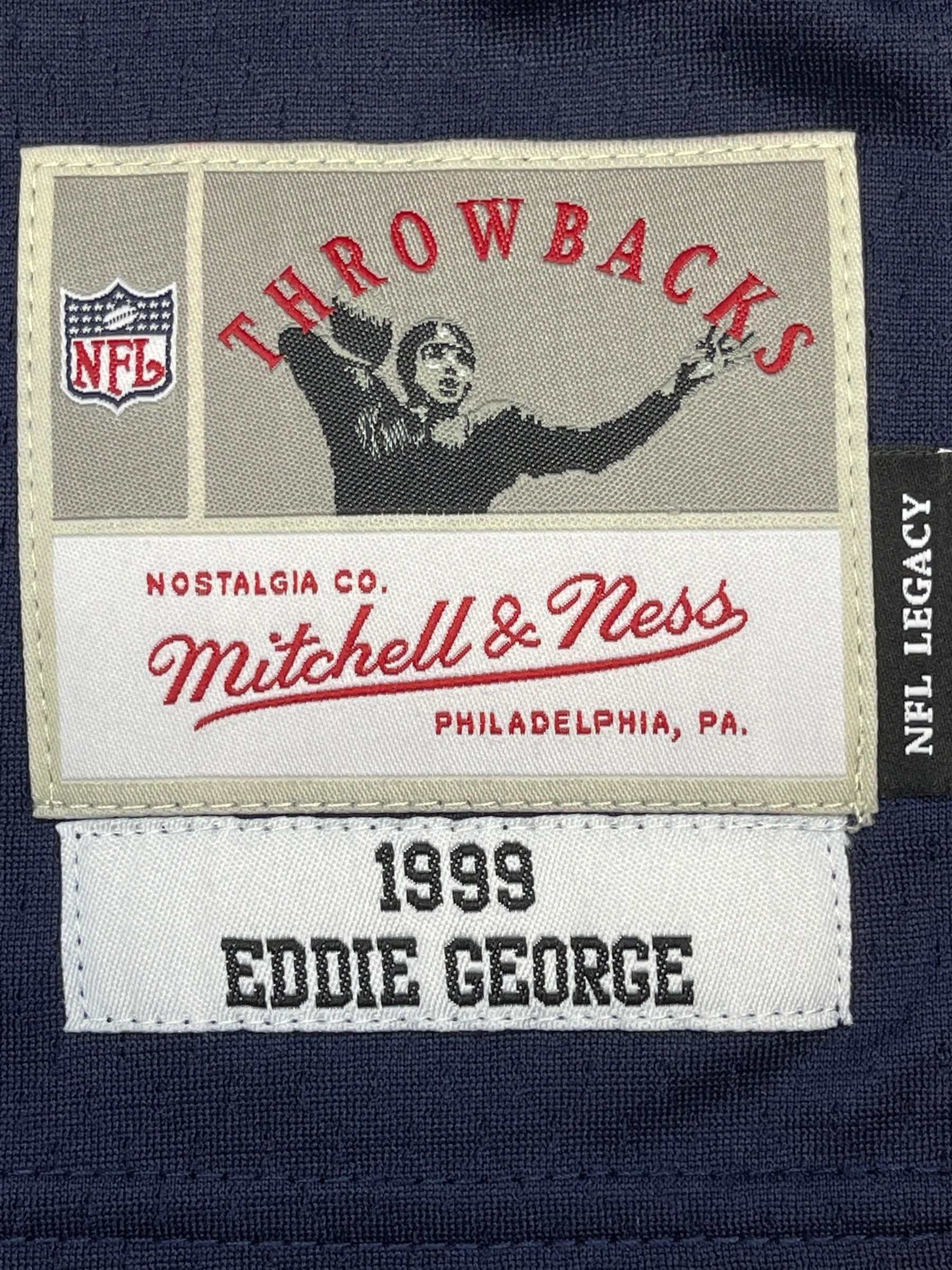 NFL Tennessee Titans Eddie George #27 Mitchell & Ness Throwback Jersey Stitched Men's 48 XL NWT