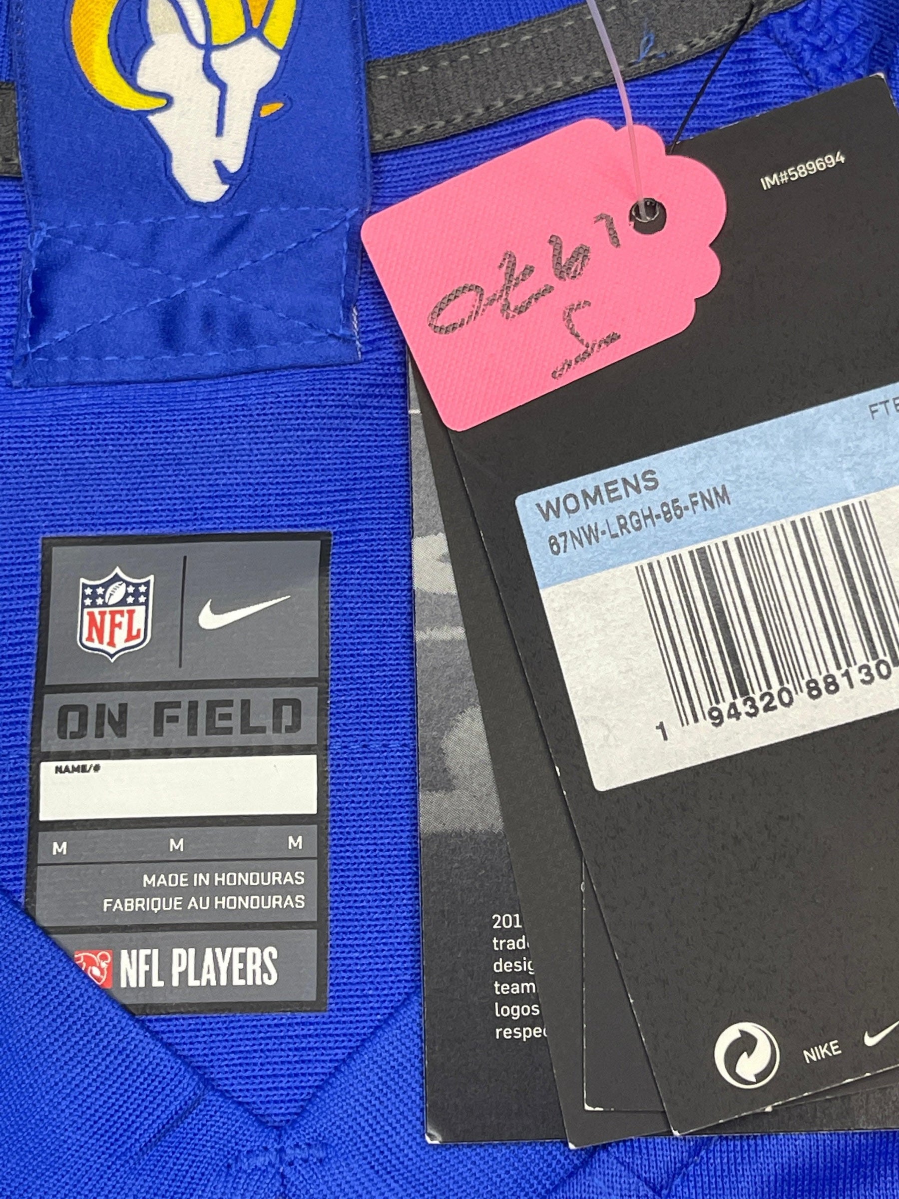 NFL Los Angeles Rams Odell Beckham Jr #3 Game Jersey Women's Medium NWT