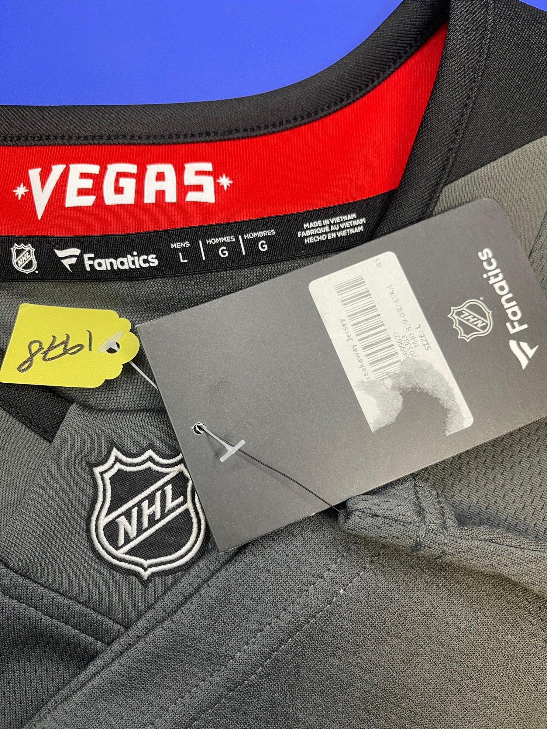 NHL Vegas Golden Knights Fanatics Breakaway Jersey Men's Large NWT