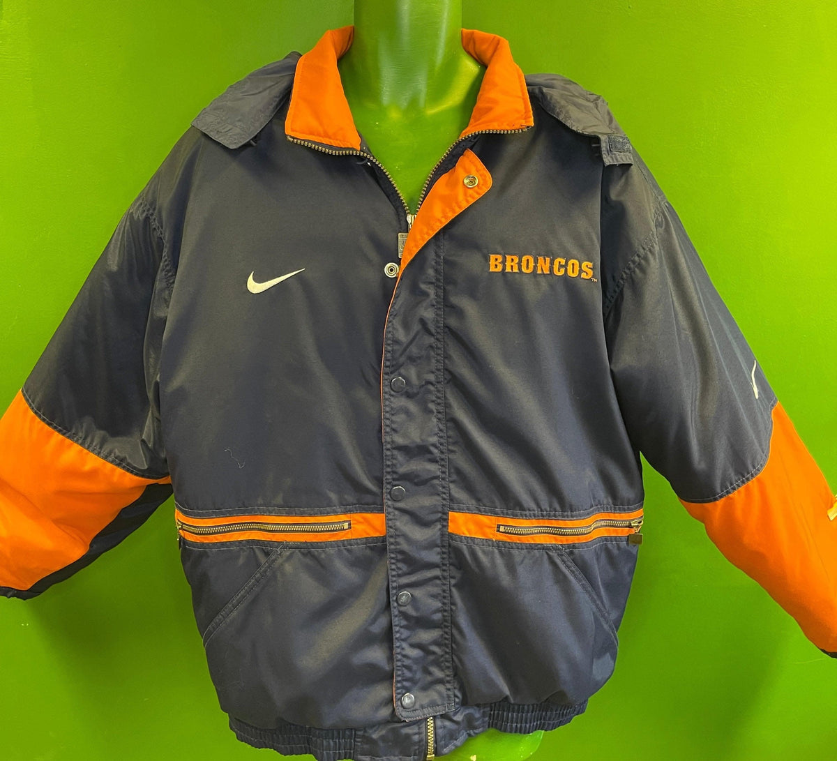 NFL Denver Broncos Pro Line Heavy Winter Coat Men's Medium