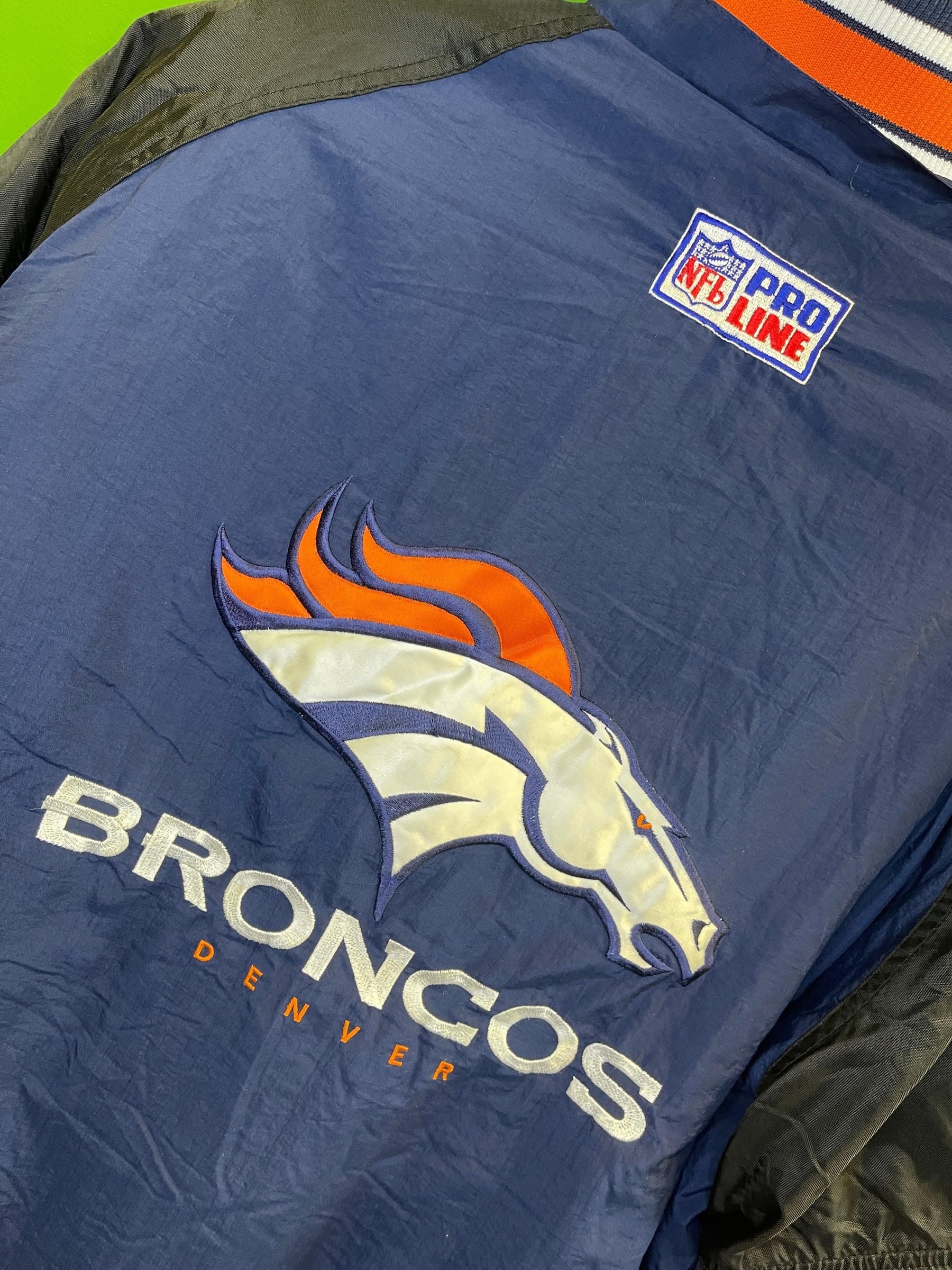 NFL Denver Broncos Pro Line Starter Vintage 1/2 Zip Jacket Coat Men's X-Large