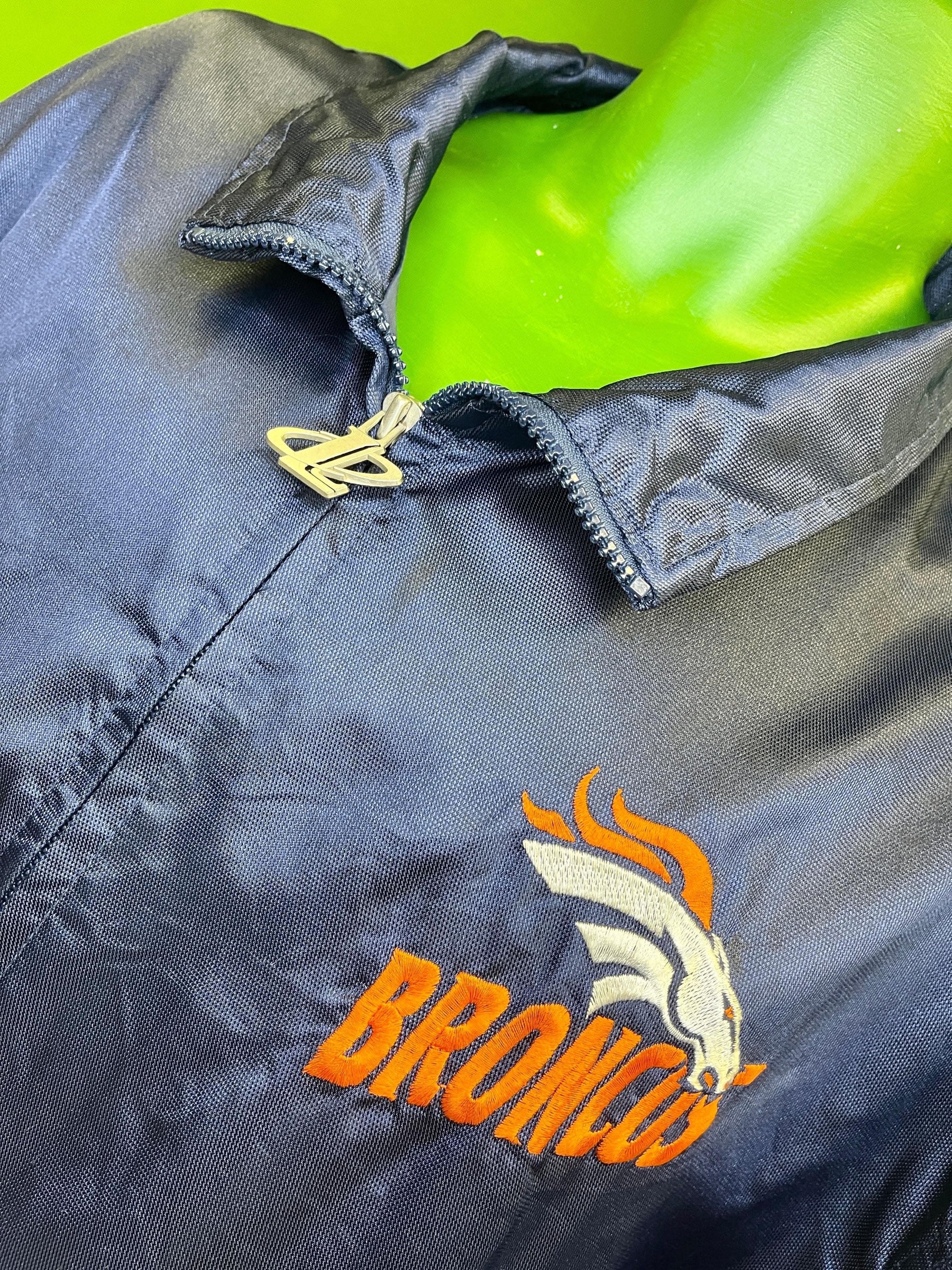 NFL Denver Broncos Logo Athletic Pro Line Windbreaker Jacket Men's Large