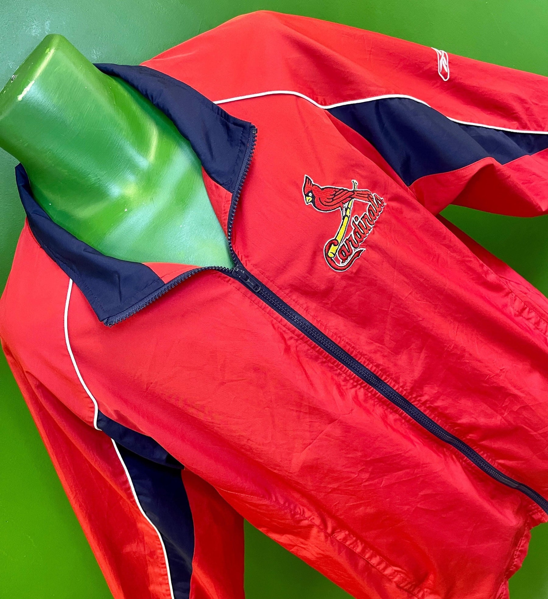 MLB St Louis Cardinals Reebok Vintage Light Jacket Windbreaker Men's Large