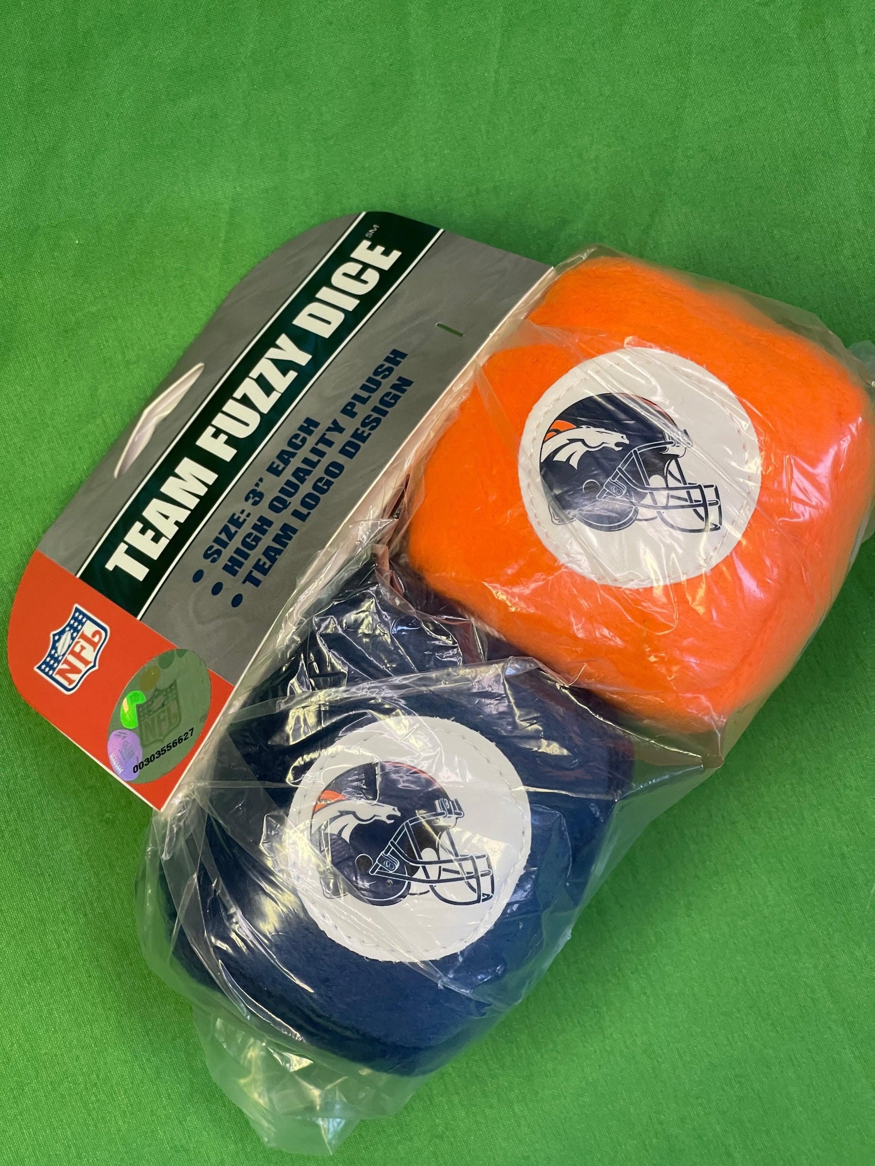 NFL Denver Broncos Team Fuzzy Dice Pair NWT