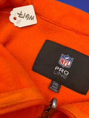 NFL Denver Broncos Pro Line Fleece Full Zip Jacket Men's 3X-Large