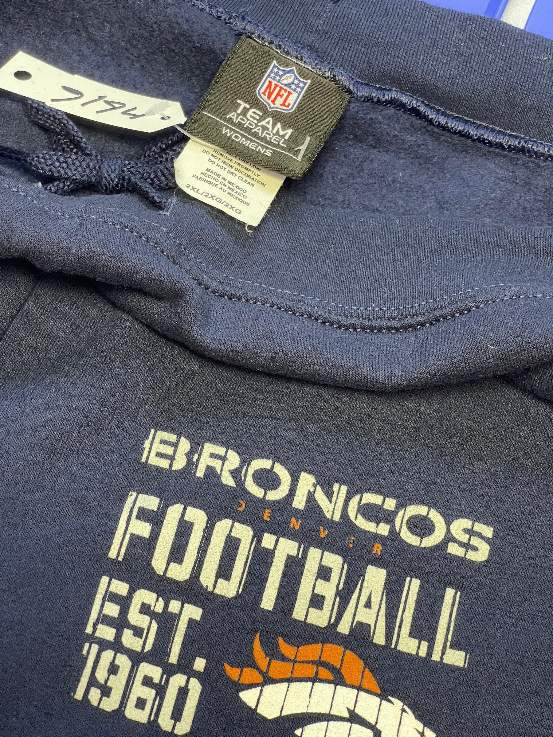 NFL Denver Broncos Knit Trousers Sweatpants Pyjama Bottoms Women's 2X-Large