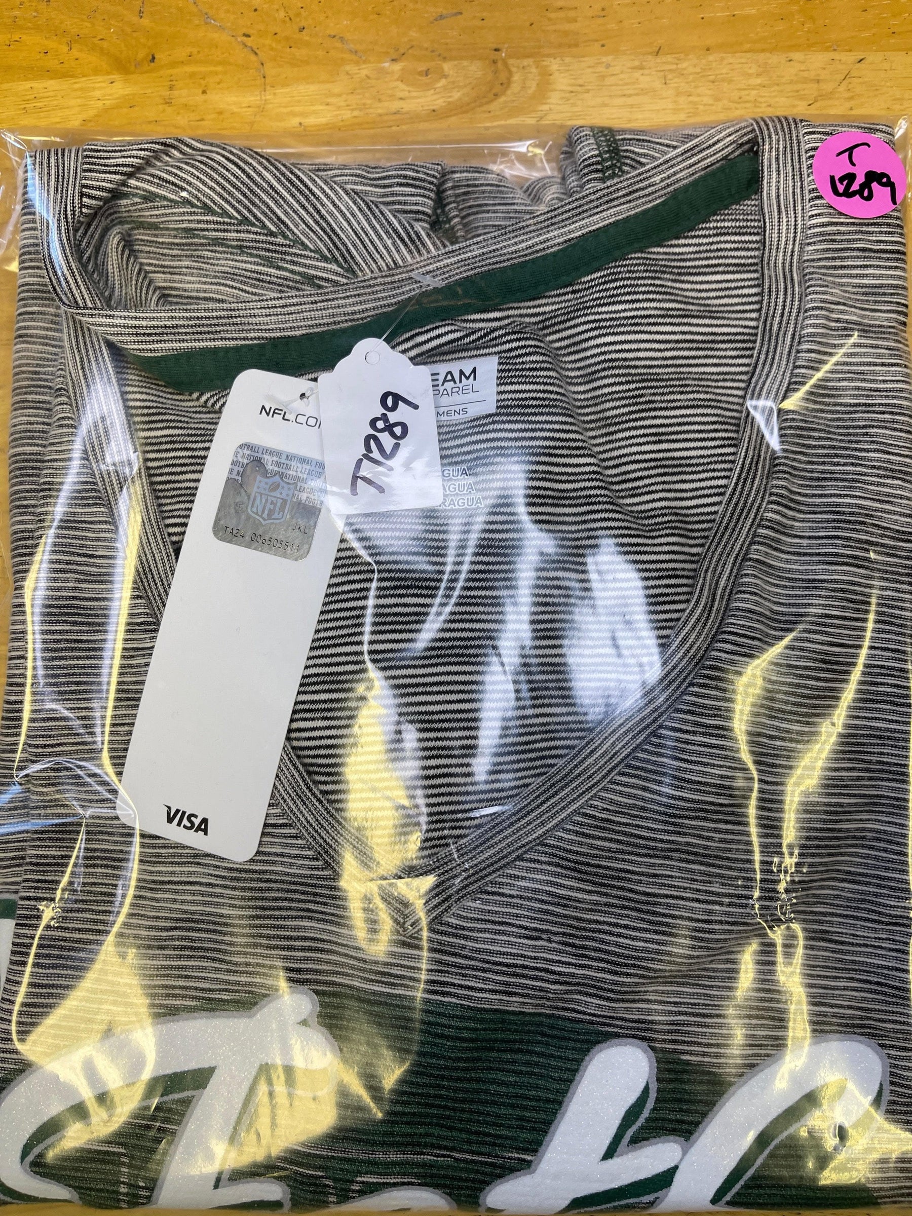NFL New York Jets Space Dye V-Neck T-Shirt Women's Large NWT