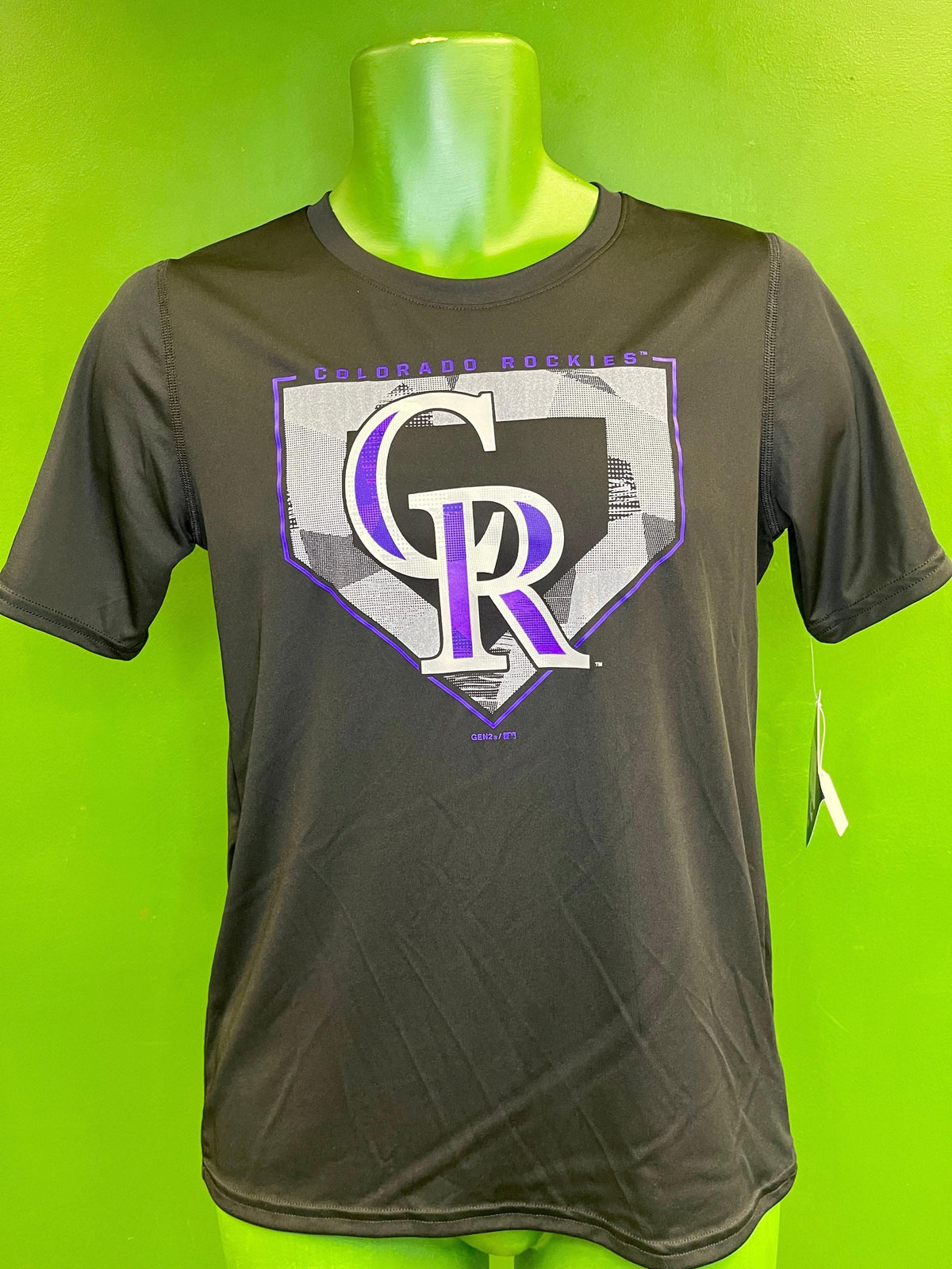 MLB Colorado Rockies Gen2 Wicking T-Shirt Youth Large 14-16 NWT
