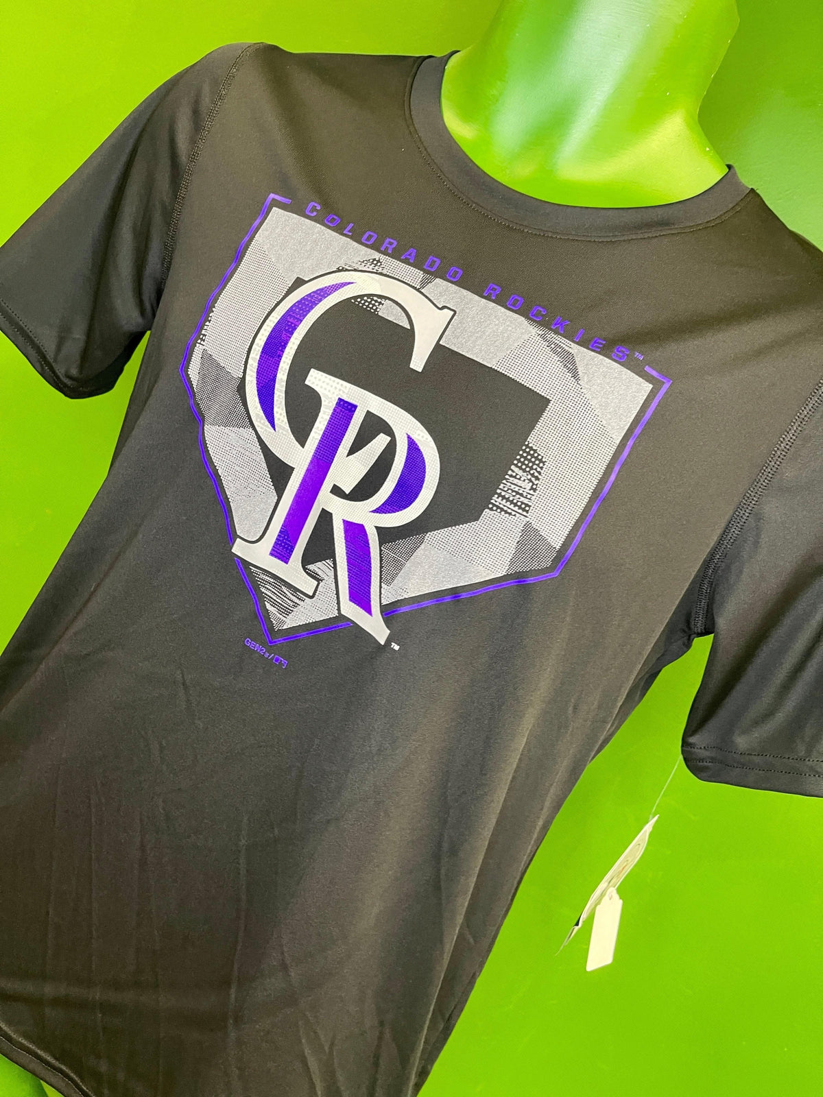 MLB Colorado Rockies Gen2 Wicking T-Shirt Youth Large 14-16 NWT