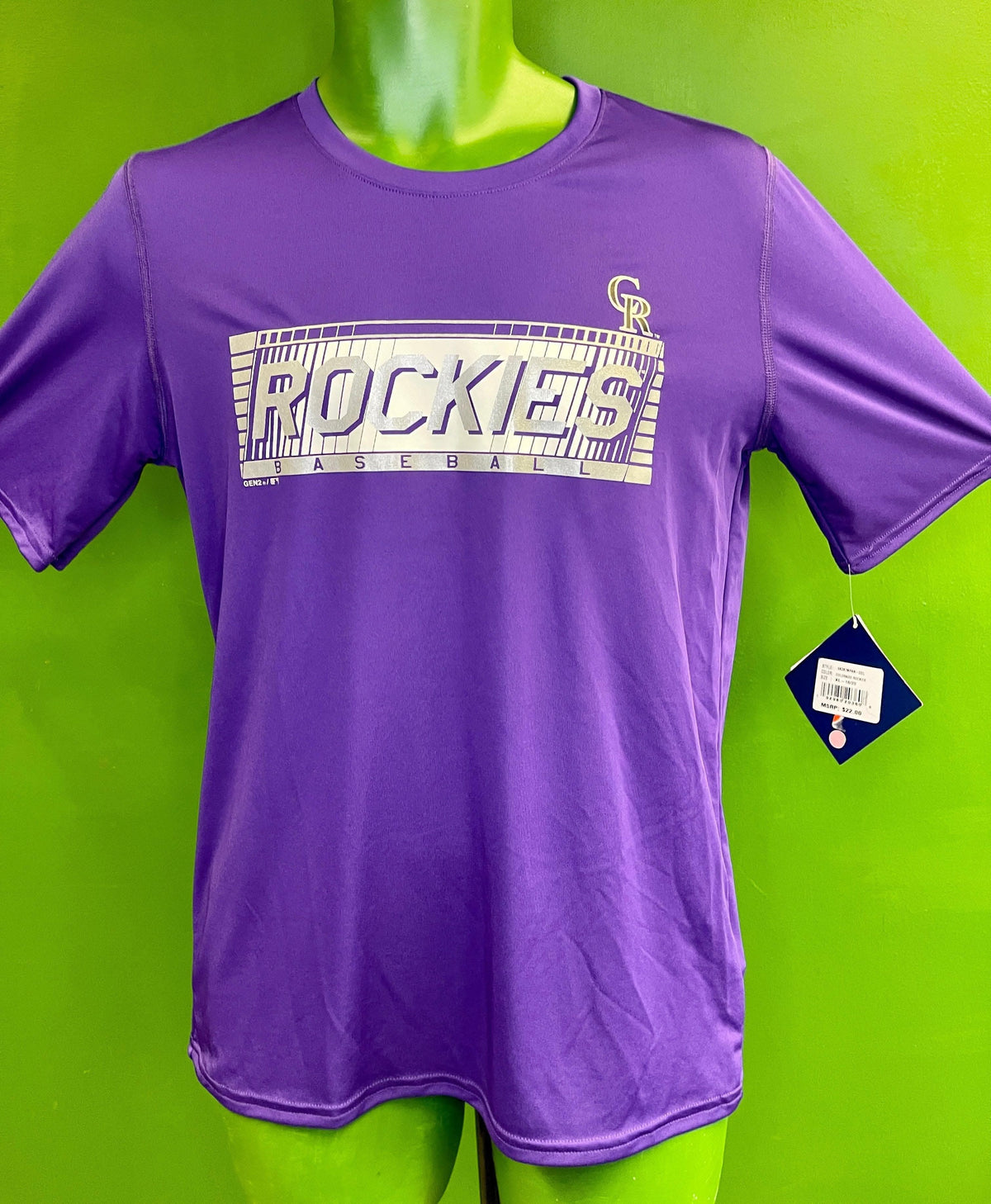 MLB Colorado Rockies Gen2 Wicking T-Shirt Youth X-Large 18-20 NWT