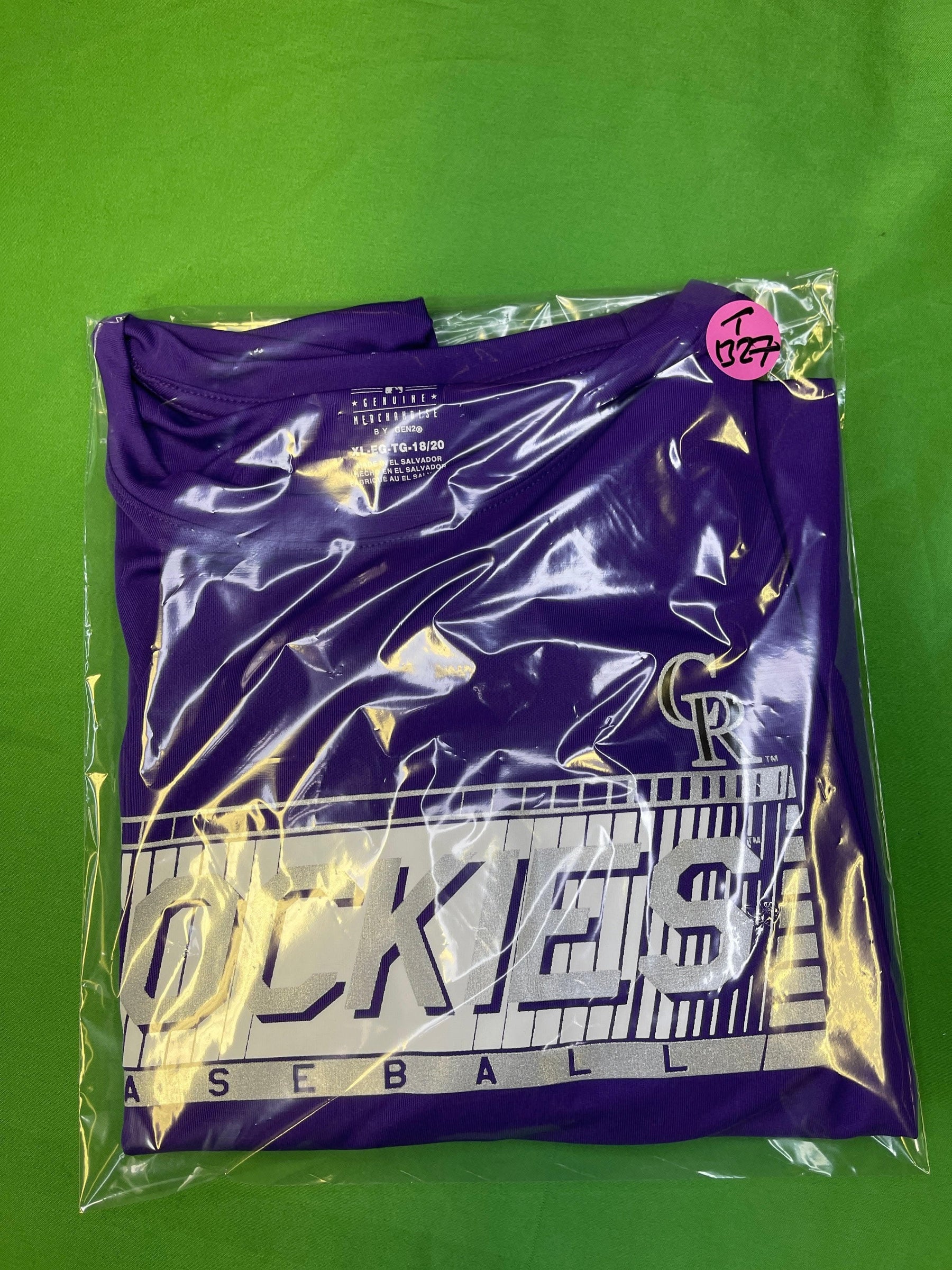 MLB Colorado Rockies Gen2 Wicking T-Shirt Youth X-Large 18-20 NWT