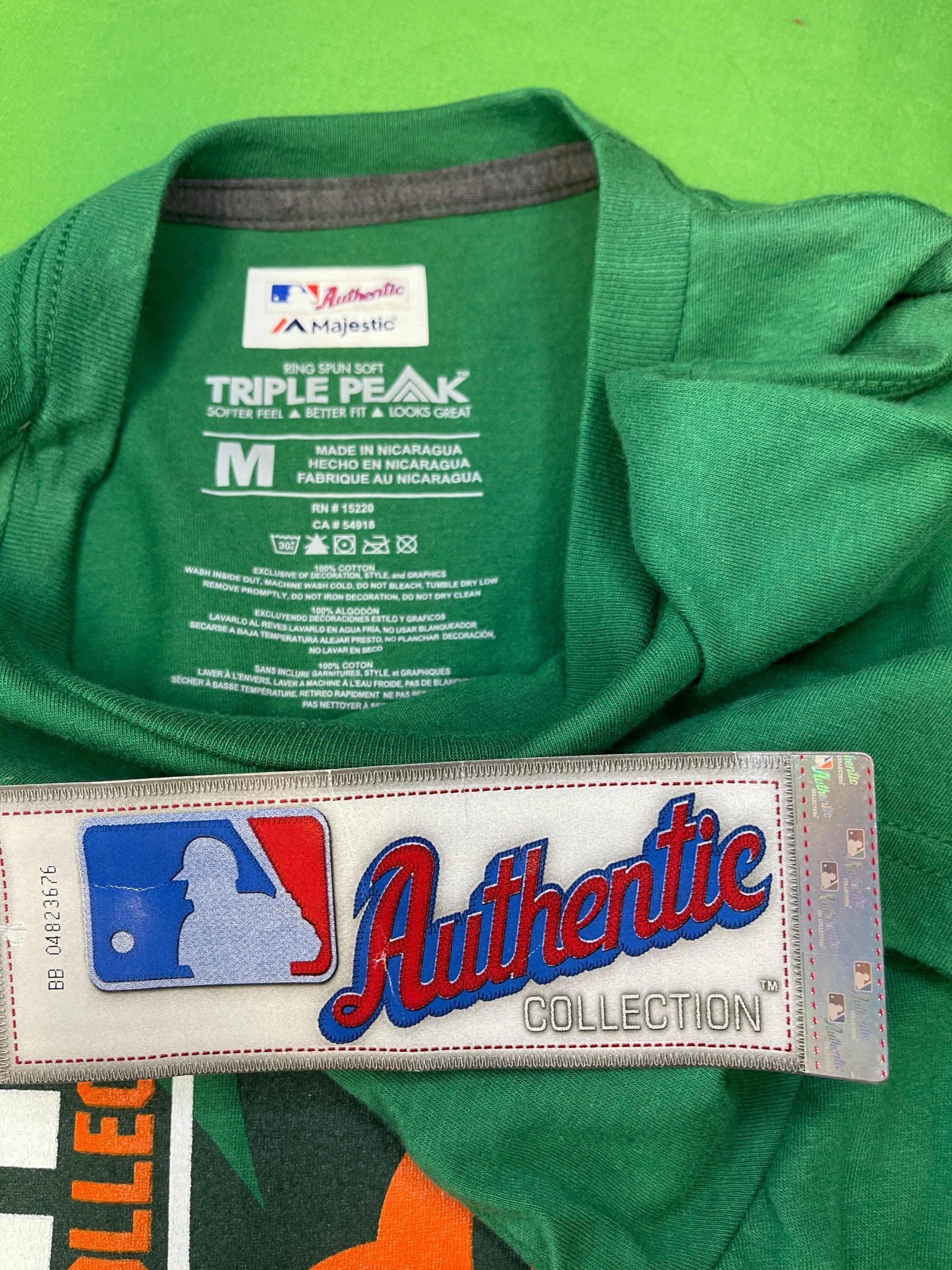 MLB Detroit Tigers St Patrick's Day Majestic T-Shirt Men's Medium NWT