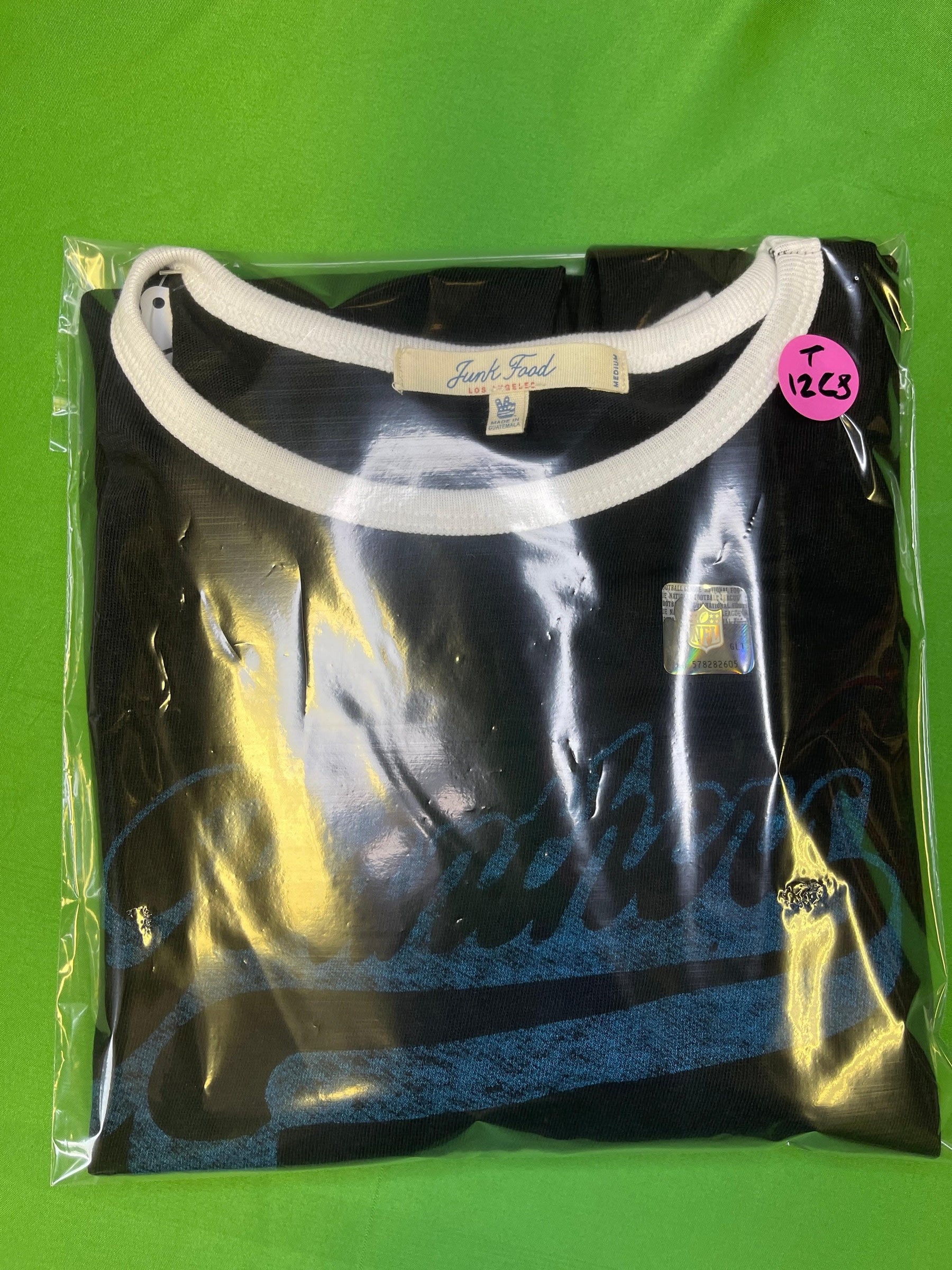 NFL Carolina Panthers Junk Food Retro Sport T-Shirt Women's Medium NWT