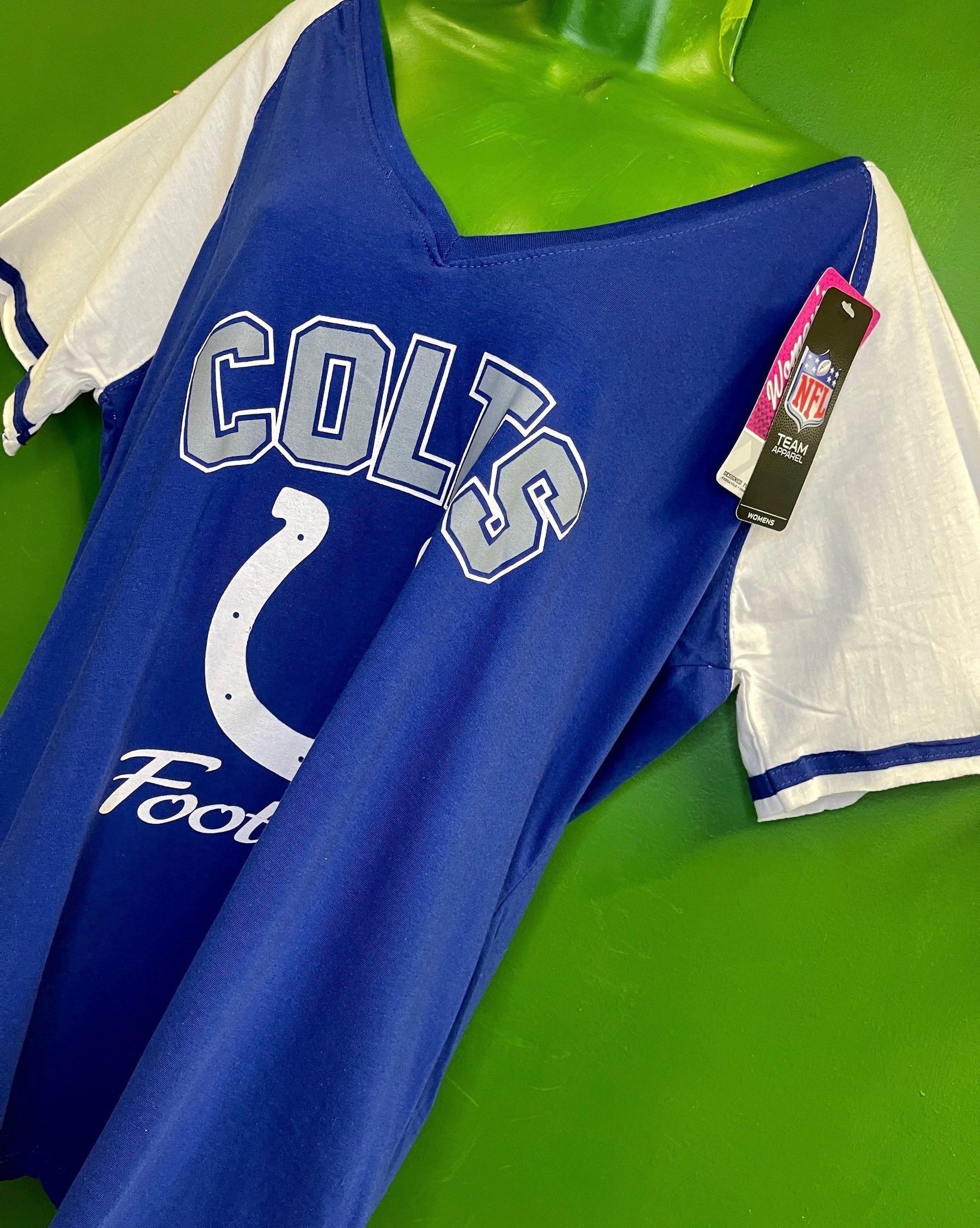 NFL Indianapolis Colts Majestic Plus Size V-Neck T-Shirt Women's X-Large NWT