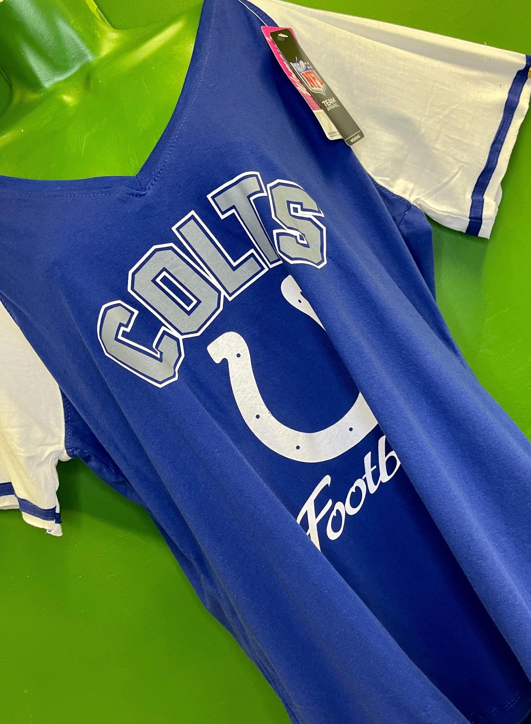 NFL Indianapolis Colts Majestic Plus Size V-Neck T-Shirt Women's X-Large NWT