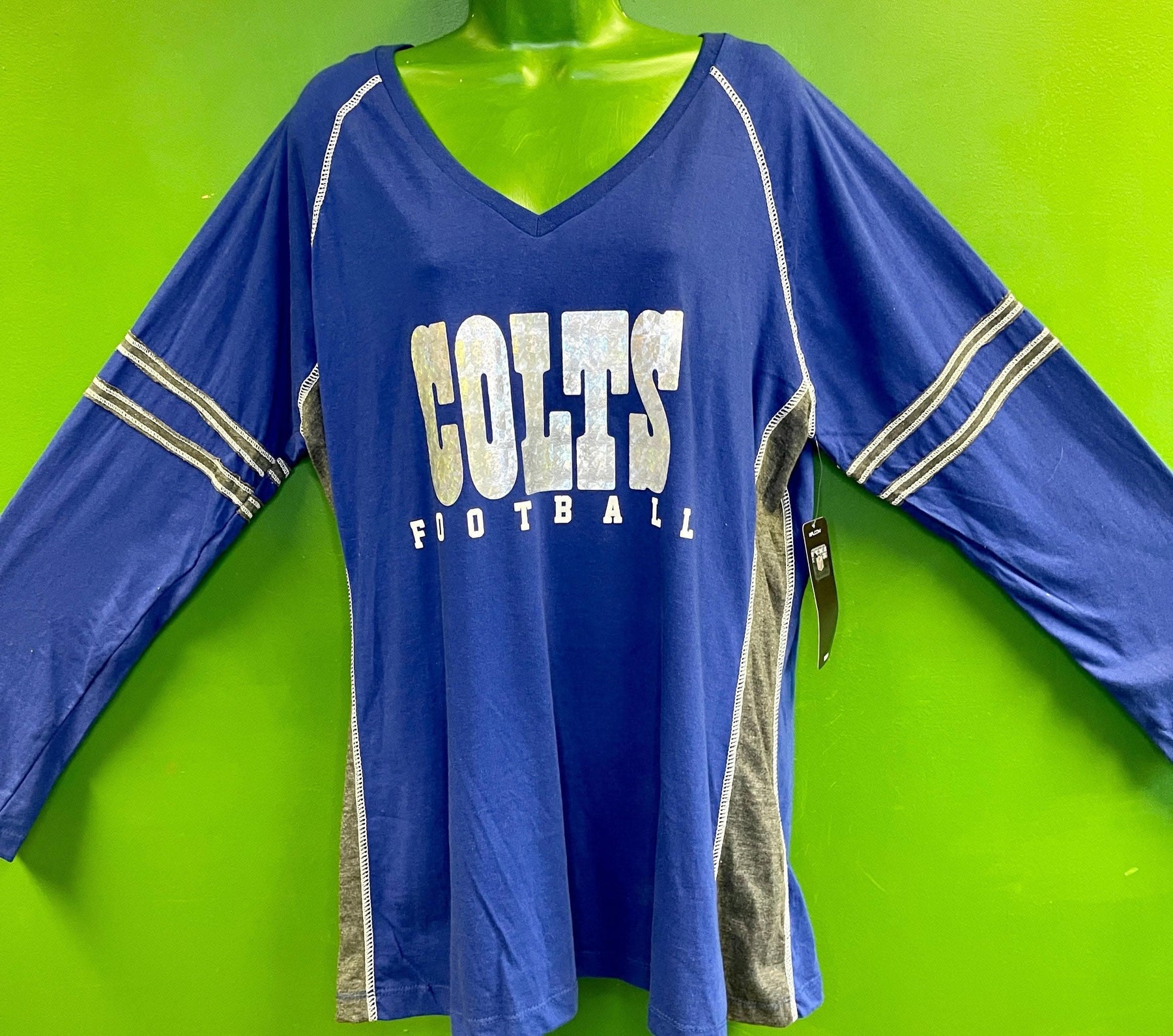 NFL Indianapolis Colts Majestic L/S Plus Size T-Shirt Women's X-Large NWT