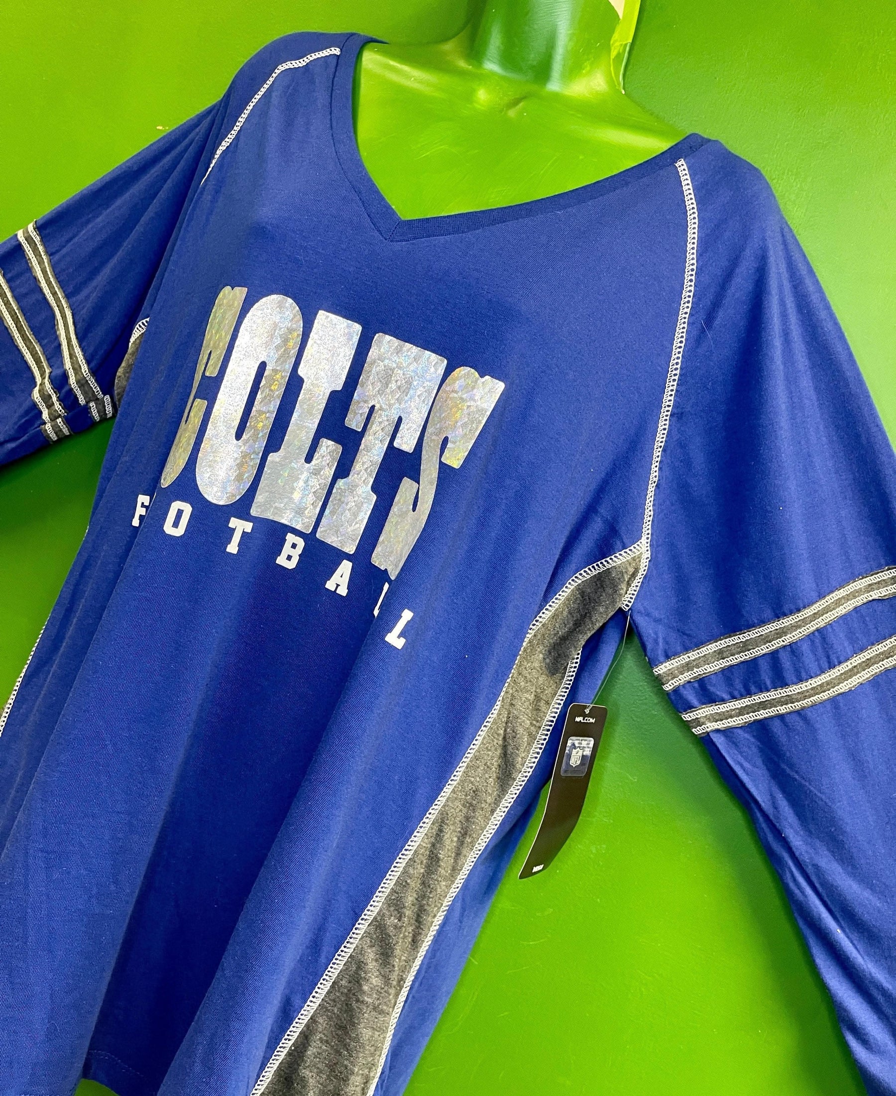 NFL Indianapolis Colts Majestic L/S Plus Size T-Shirt Women's X-Large NWT