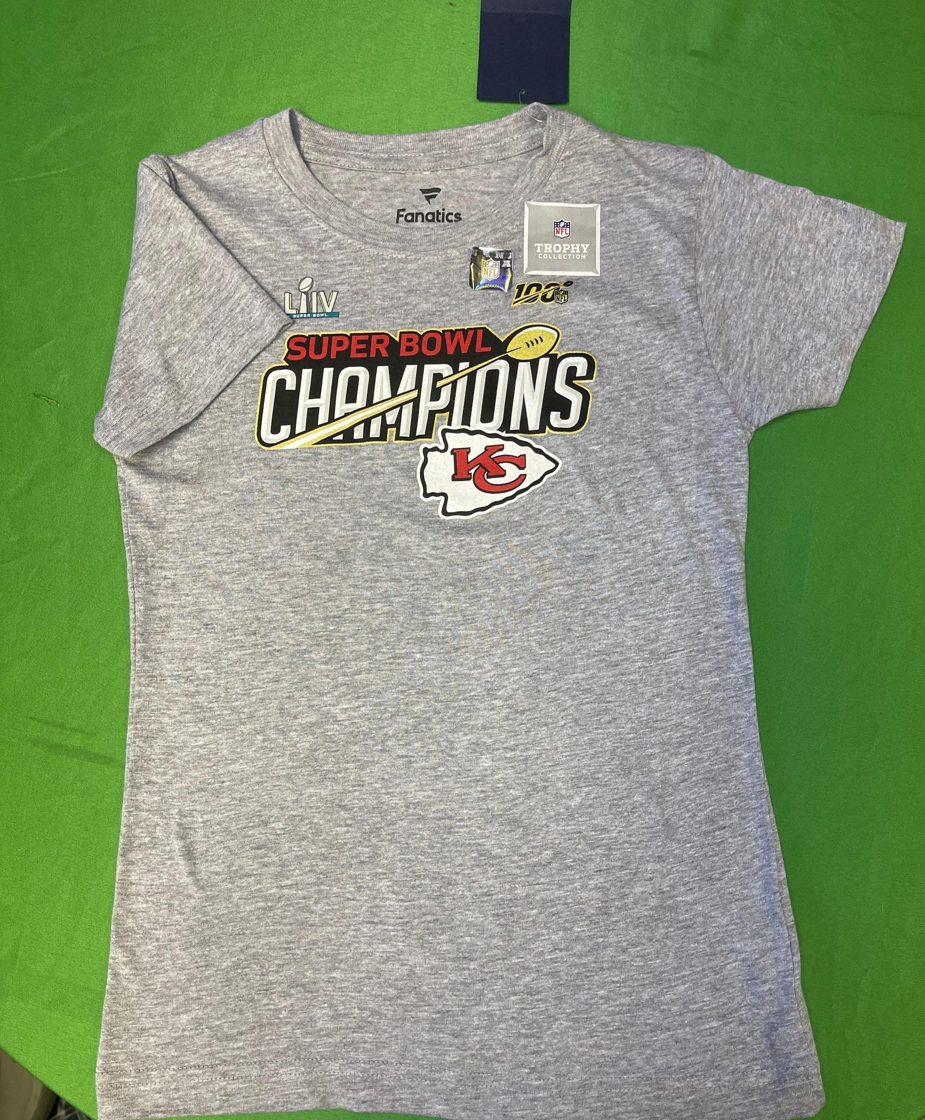 NFL Kansas City Chiefs Fanatics Super Bowl LIV T-Shirt Girls' Large NWT