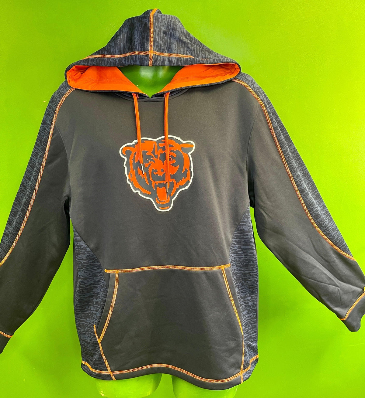 NFL Chicago Bears Bright Space Dye Accents Hoodie Pullover Men's Medium NWT