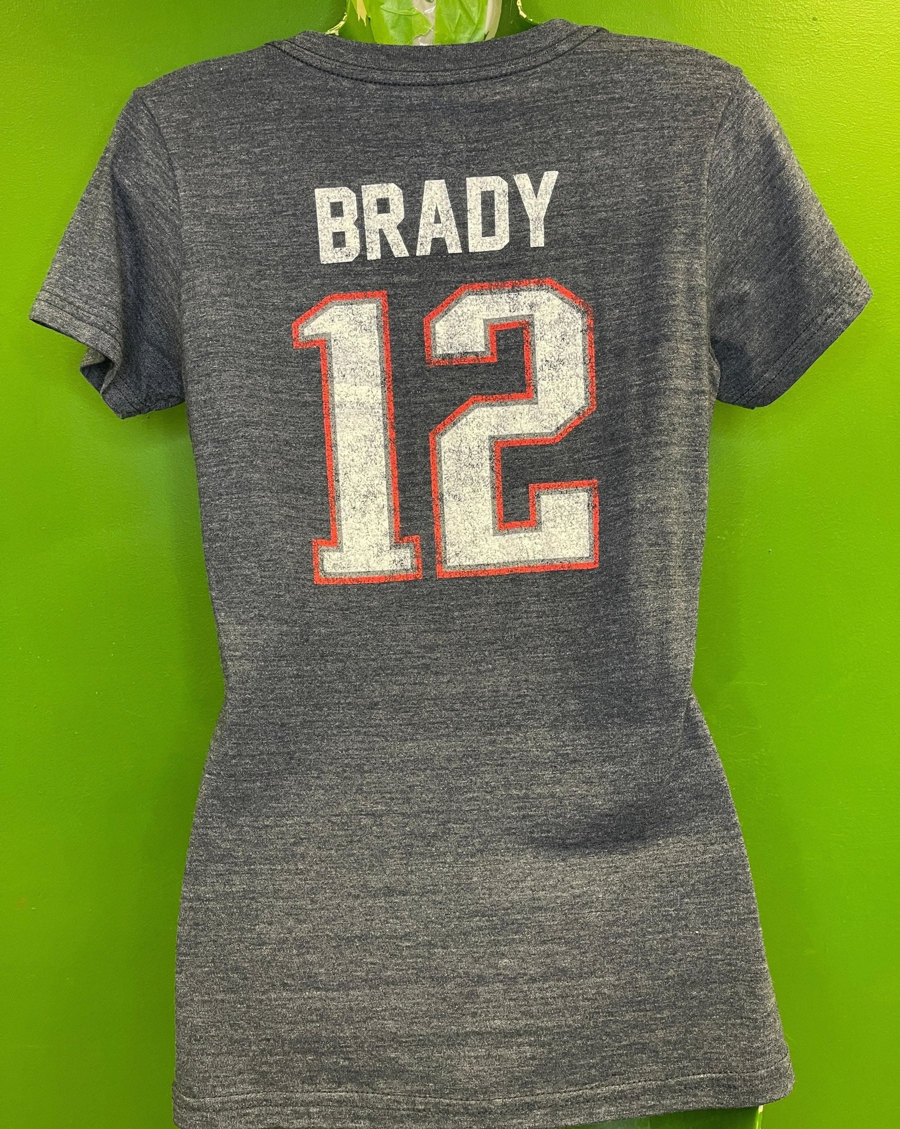 NFL New England Patriots Tom Brady #12 Fanatics V-Neck T-Shirt Women's Medium