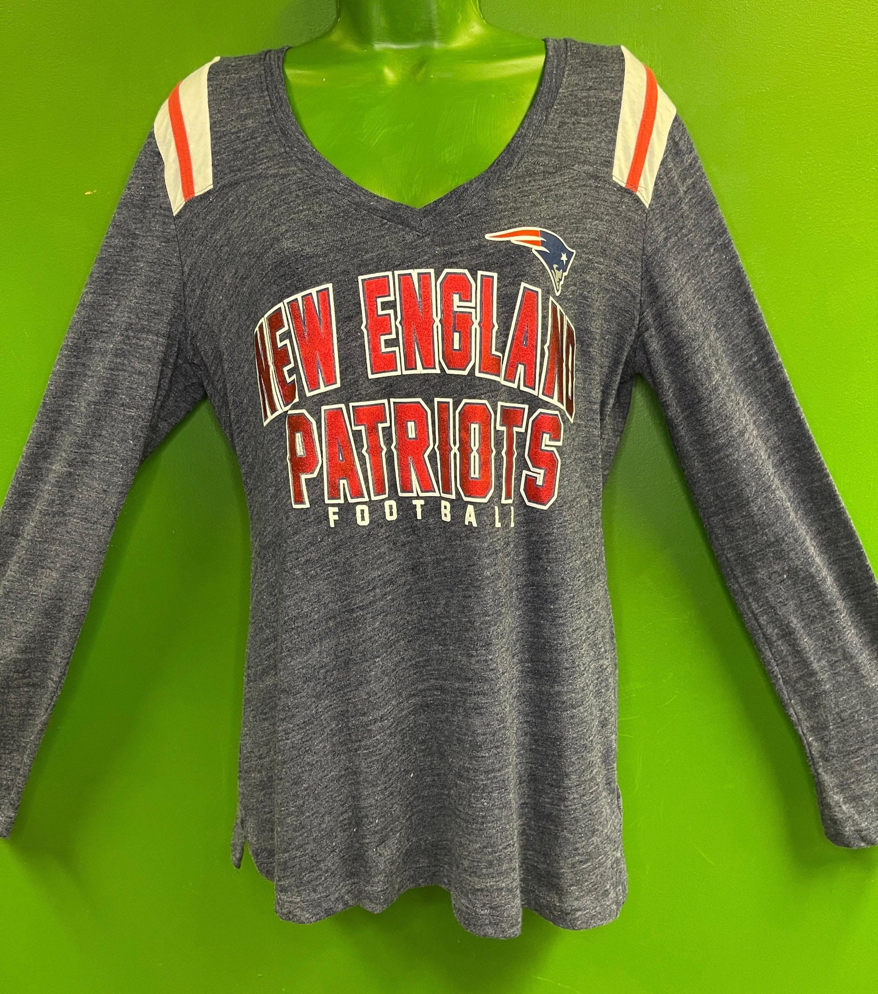 NFL New England Patriots L/S Foil T-Shirt Women's Large