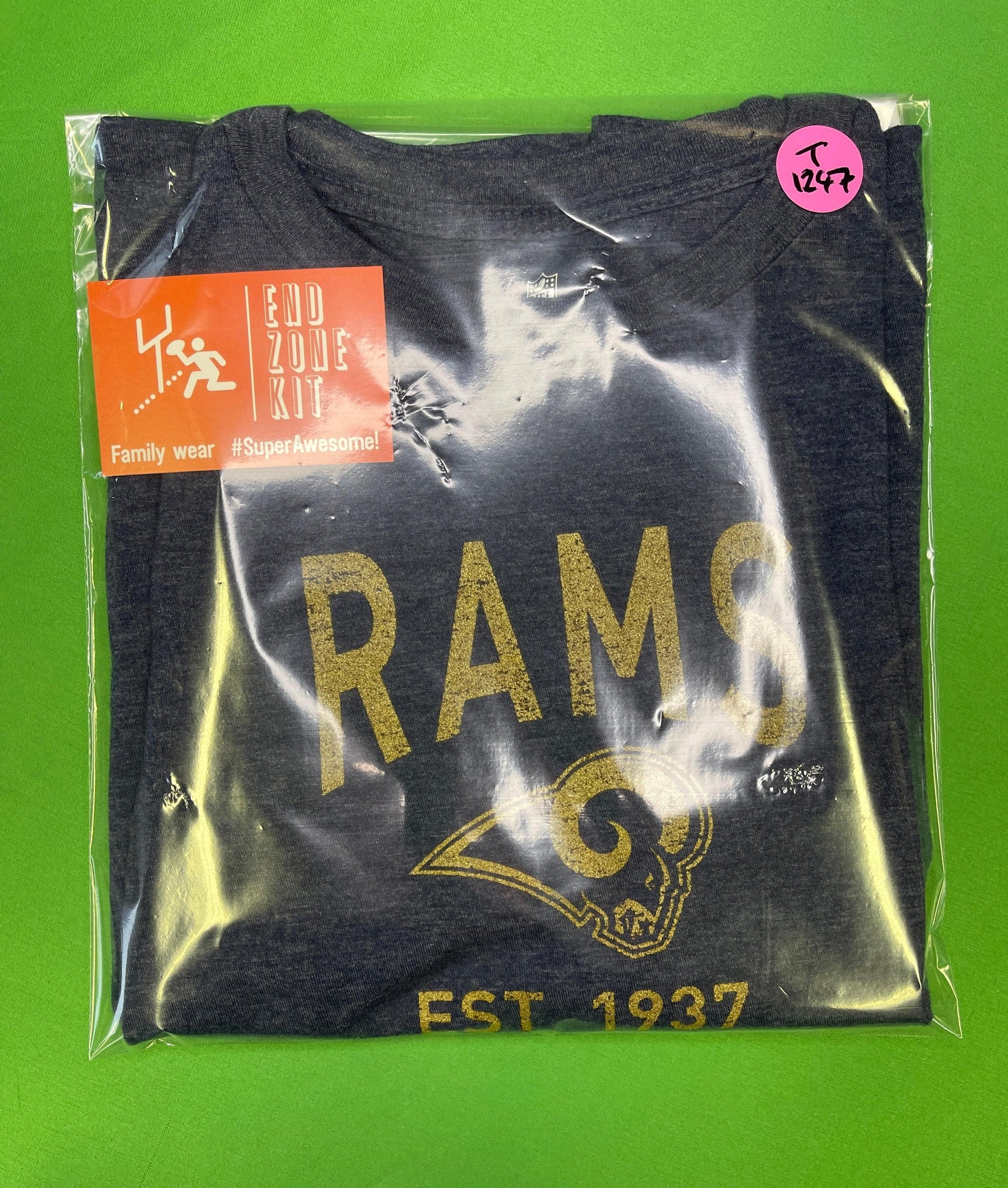 NFL Los Angeles Rams Heathered Blue T-Shirt Youth Small 8