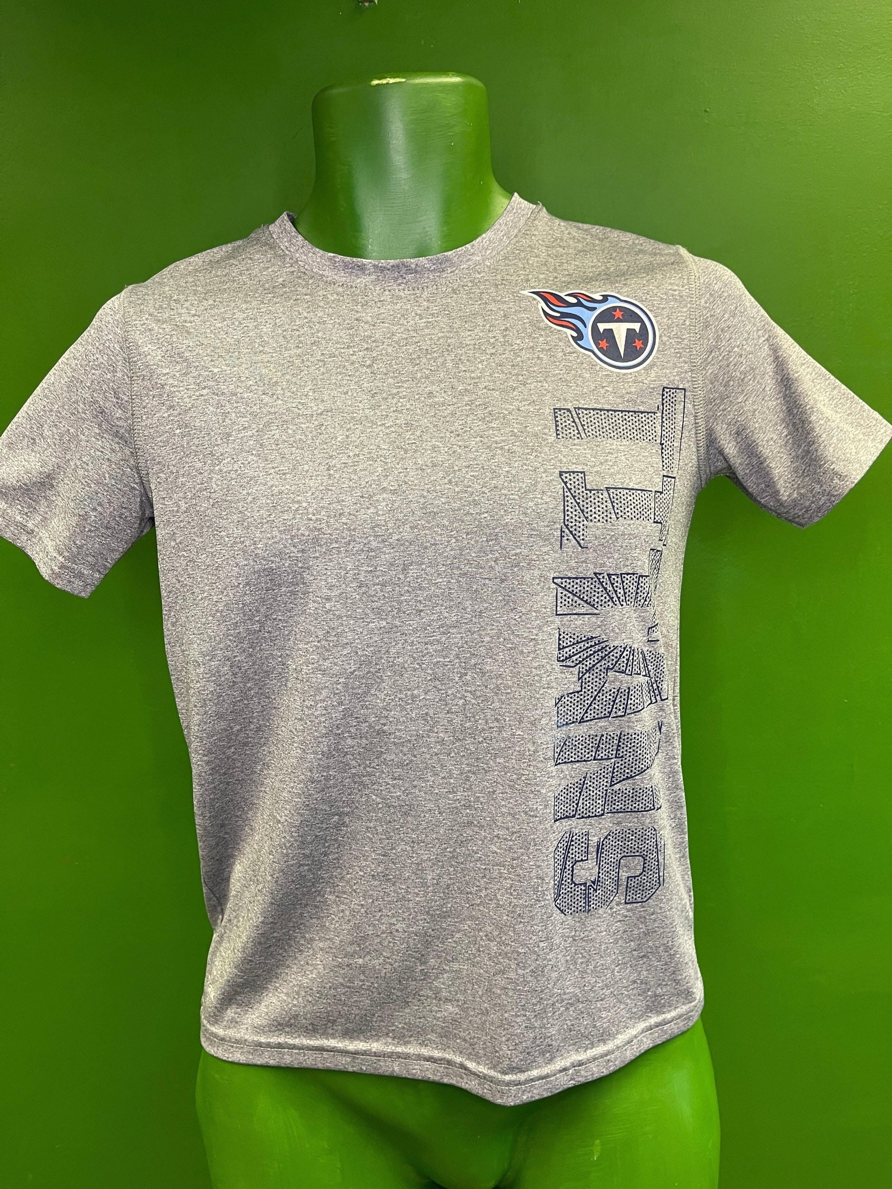 NFL Tennessee Titans Heathered Grey T-Shirt Youth Medium 10-12