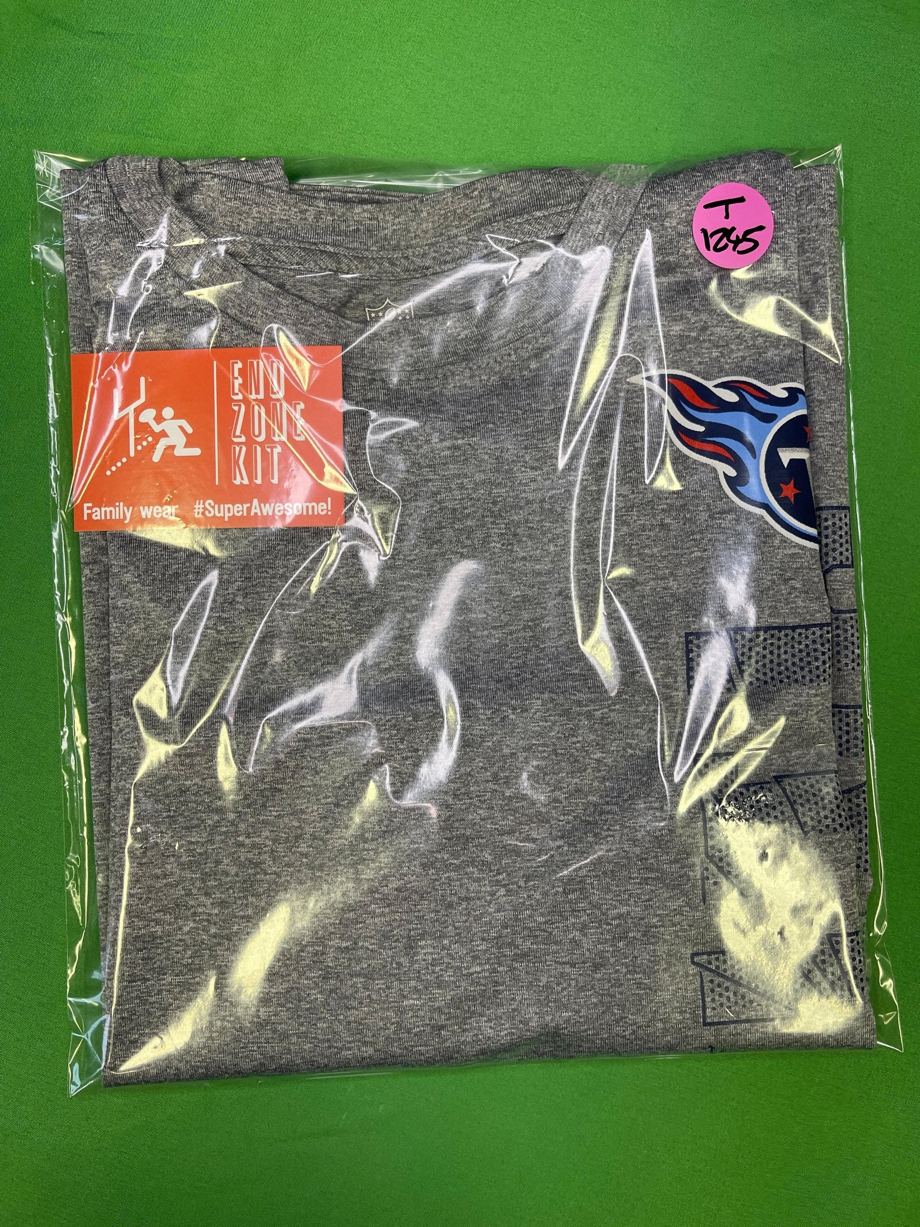 NFL Tennessee Titans Heathered Grey T-Shirt Youth Medium 10-12