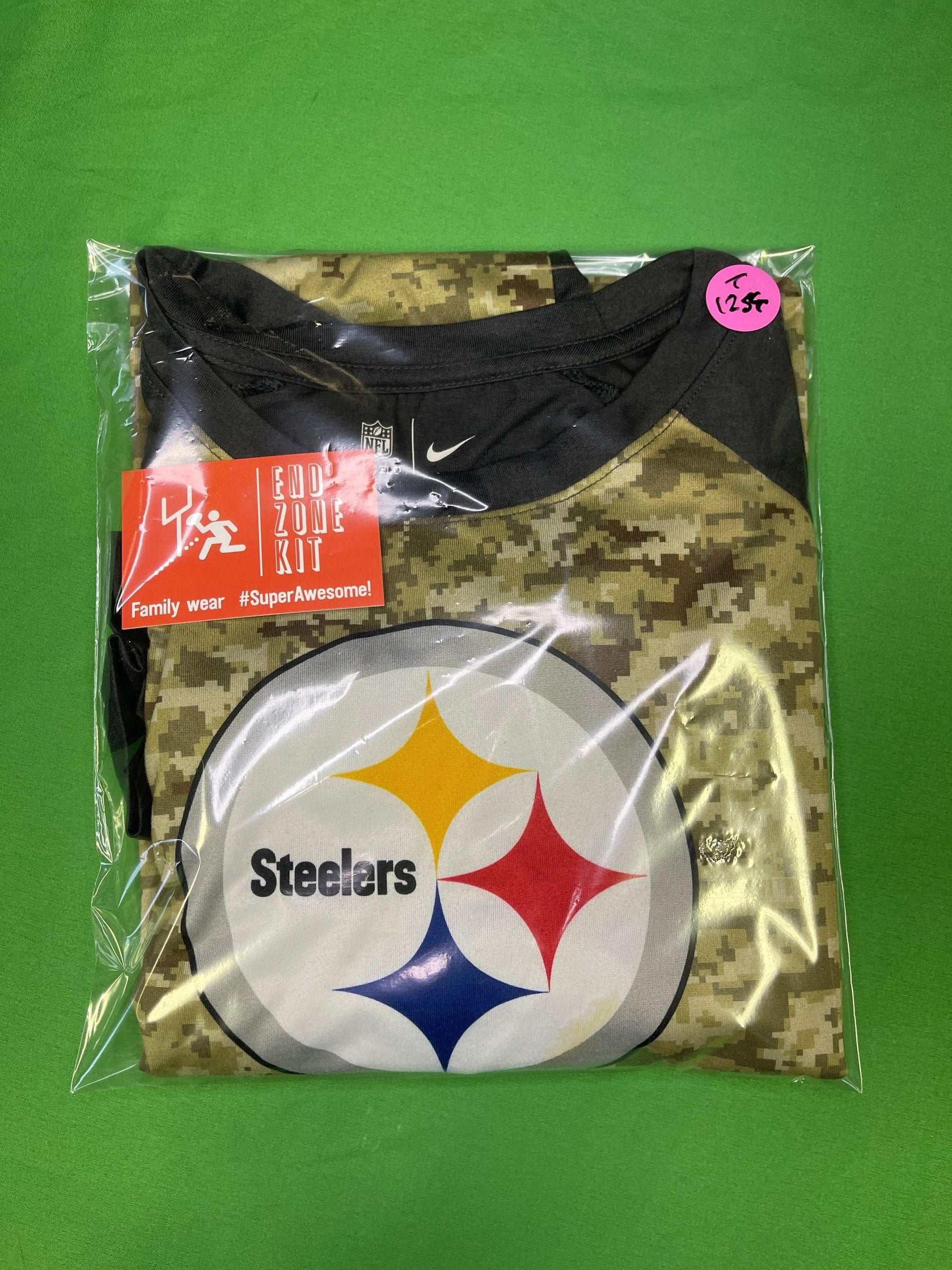 NFL Pittsburgh Steelers Salute to Service 3/4 Sleeve T-Shirt Men's Large