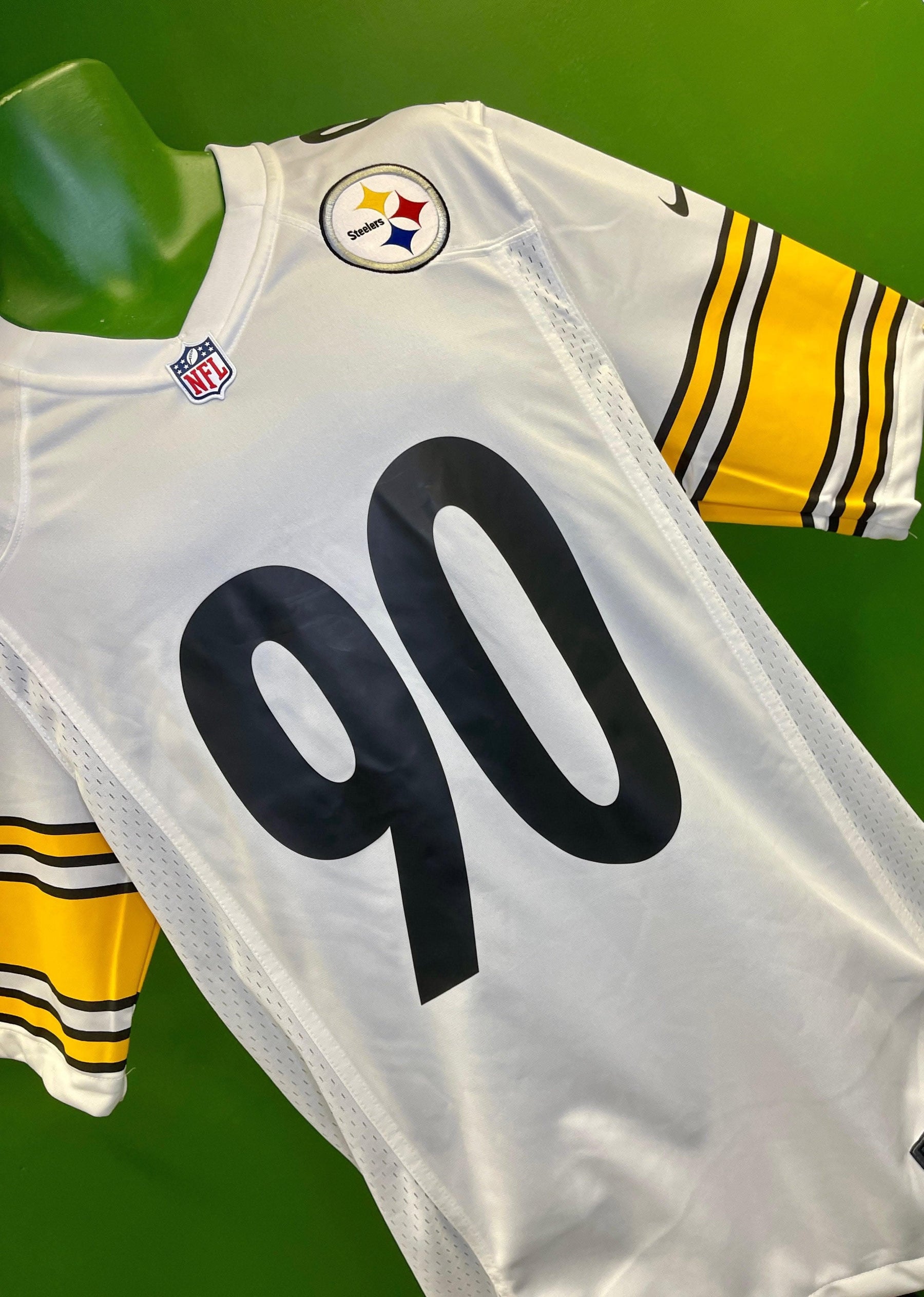 NFL Pittsburgh Steelers T J Watt #90 Game Jersey Men's Medium NWT