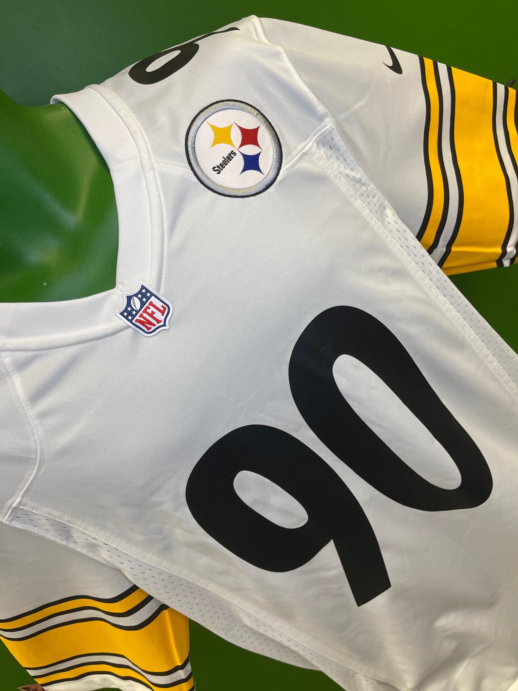 NFL Pittsburgh Steelers T J Watt #90 Game Jersey Men's Medium NWT