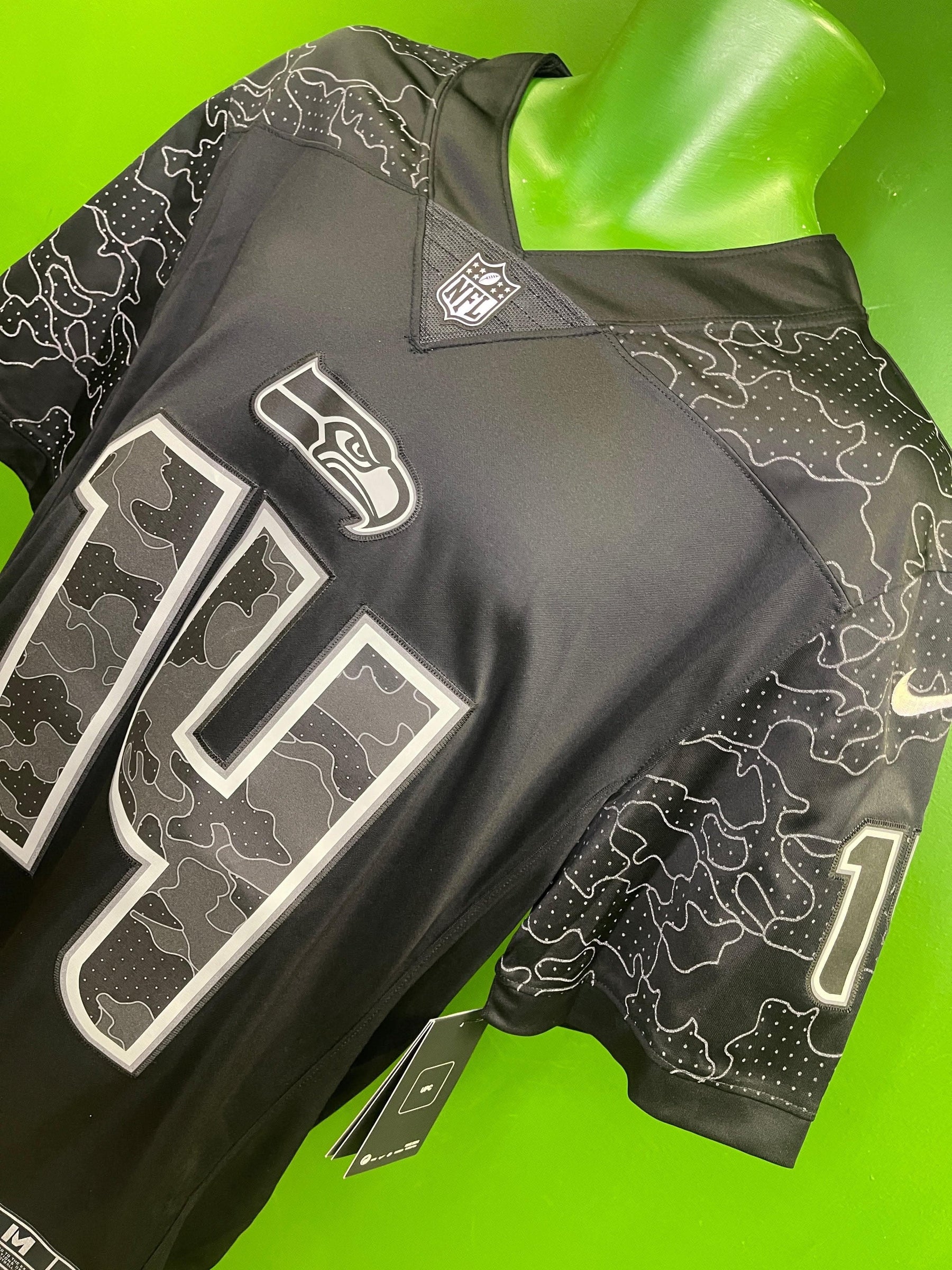 NFL Seattle Seahawks Metcalf #14 Reflective Black Limited Jersey Men's Medium NWT