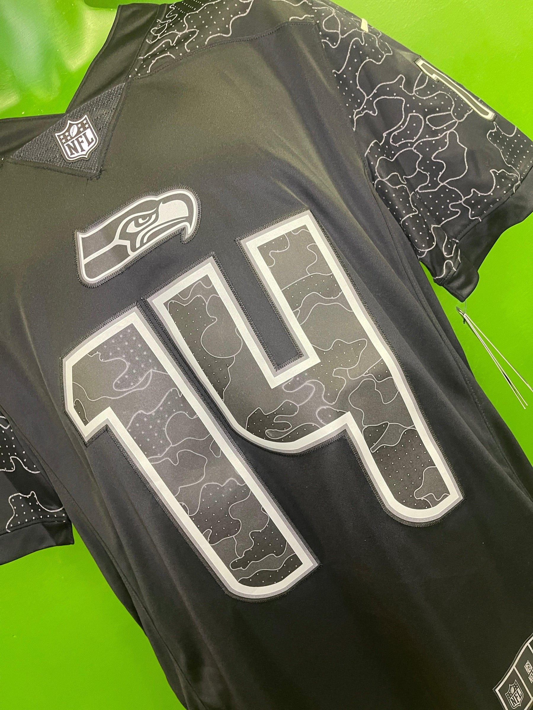 NFL Seattle Seahawks Metcalf #14 Reflective Black Limited Jersey Men's Medium NWT