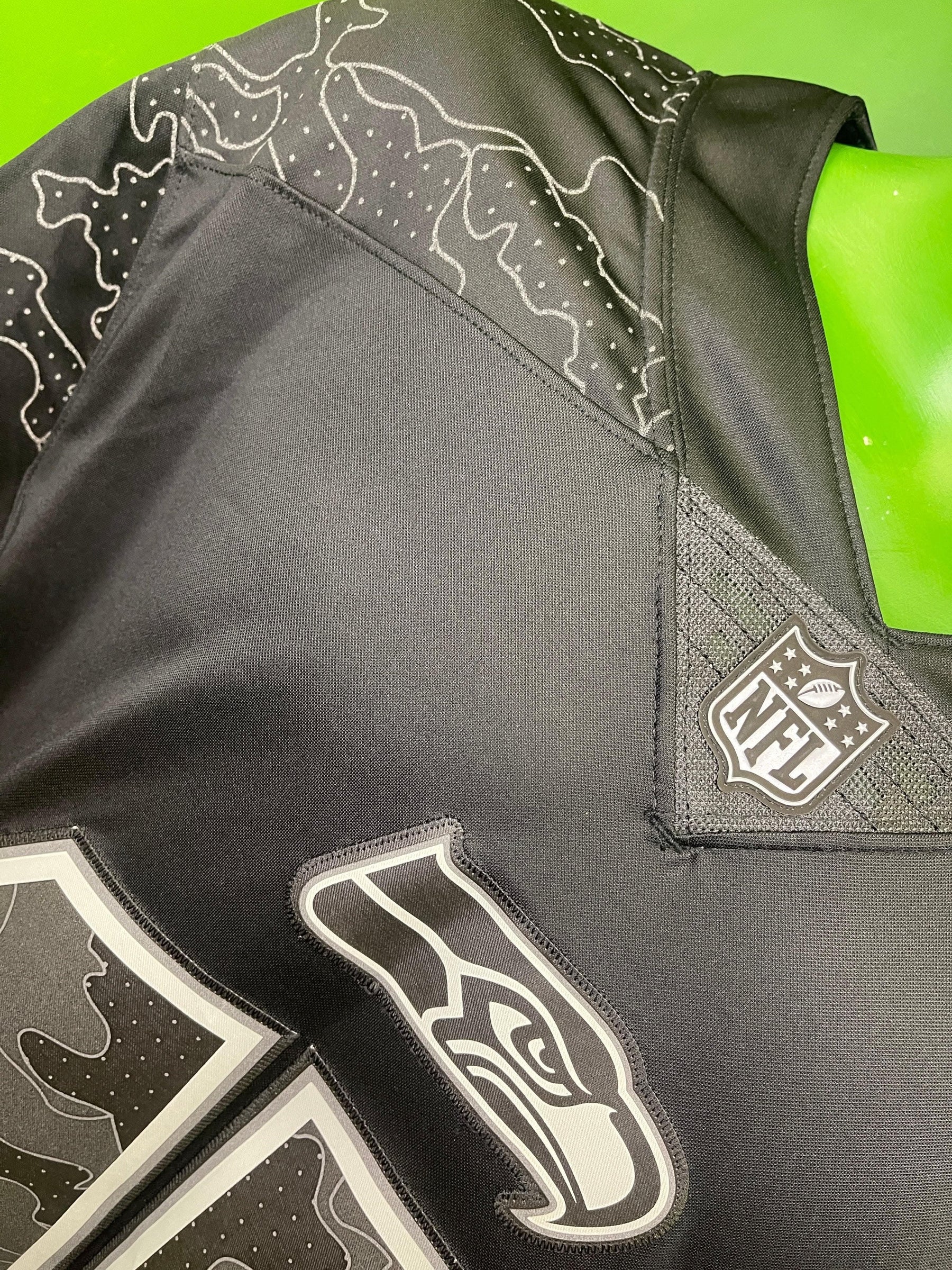 NFL Seattle Seahawks Metcalf #14 Reflective Black Limited Jersey Men's Medium NWT