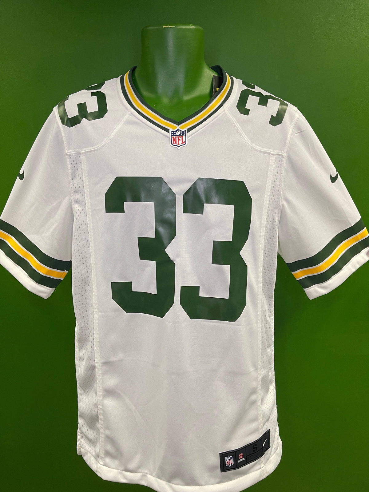 NFL Green Bay Packers Aaron Jones #33 Game Jersey Men's Small NWT