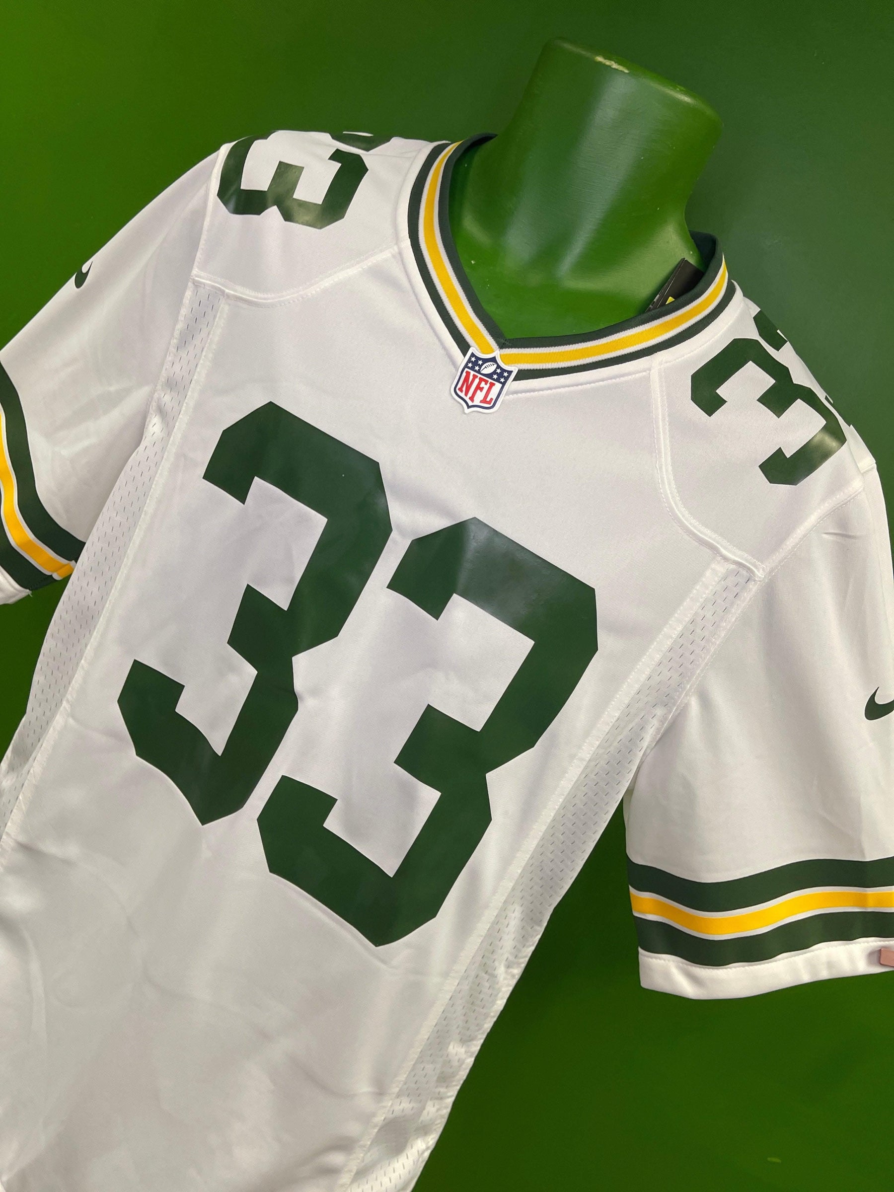 NFL Green Bay Packers Aaron Jones #33 Game Jersey Men's Small NWT