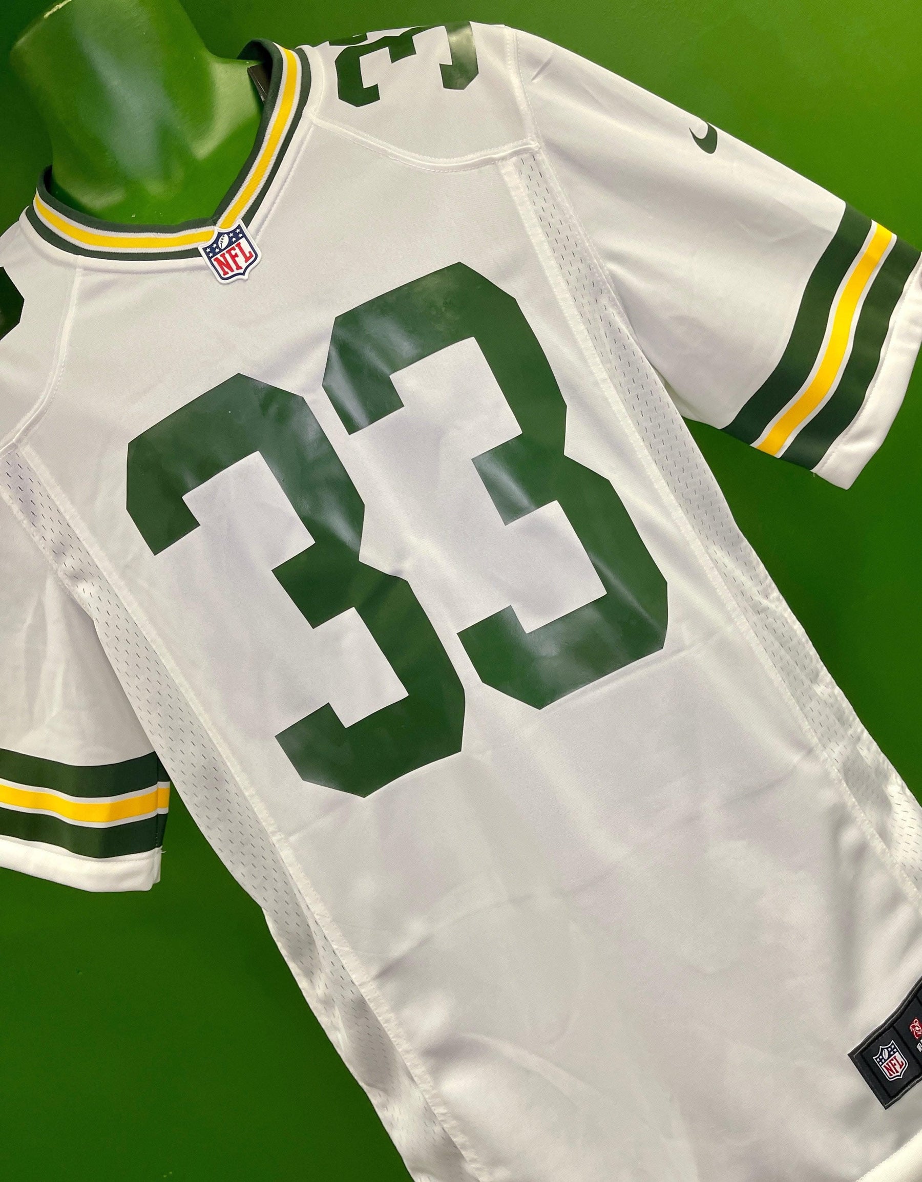 NFL Green Bay Packers Aaron Jones #33 Game Jersey Men's Small NWT